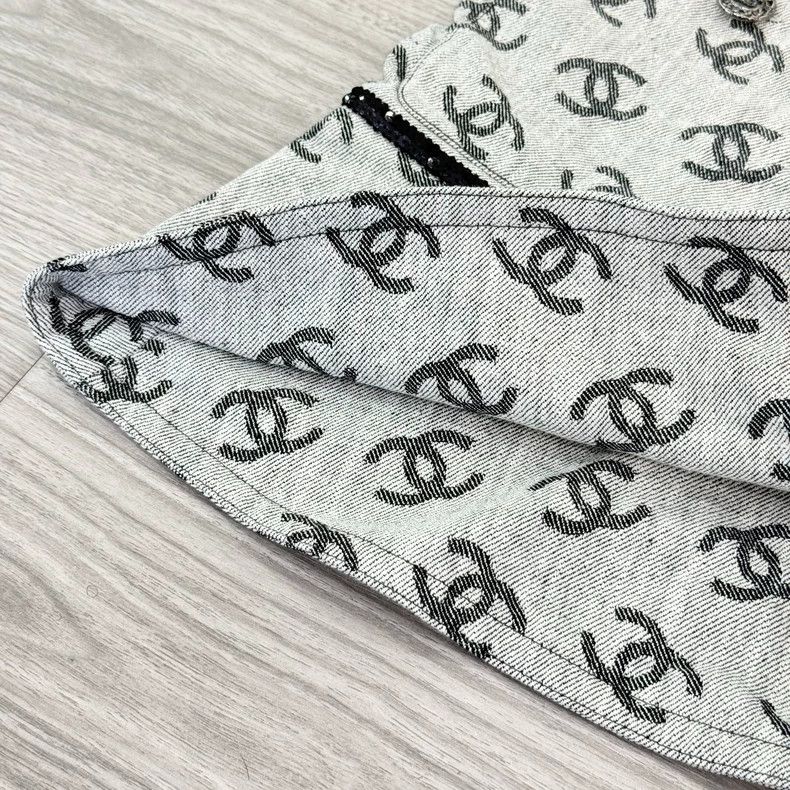 Chanel Chanel 22S double C full LOGO denim dress Size XS / US 0-2 / IT 36-38 - 4 Thumbnail