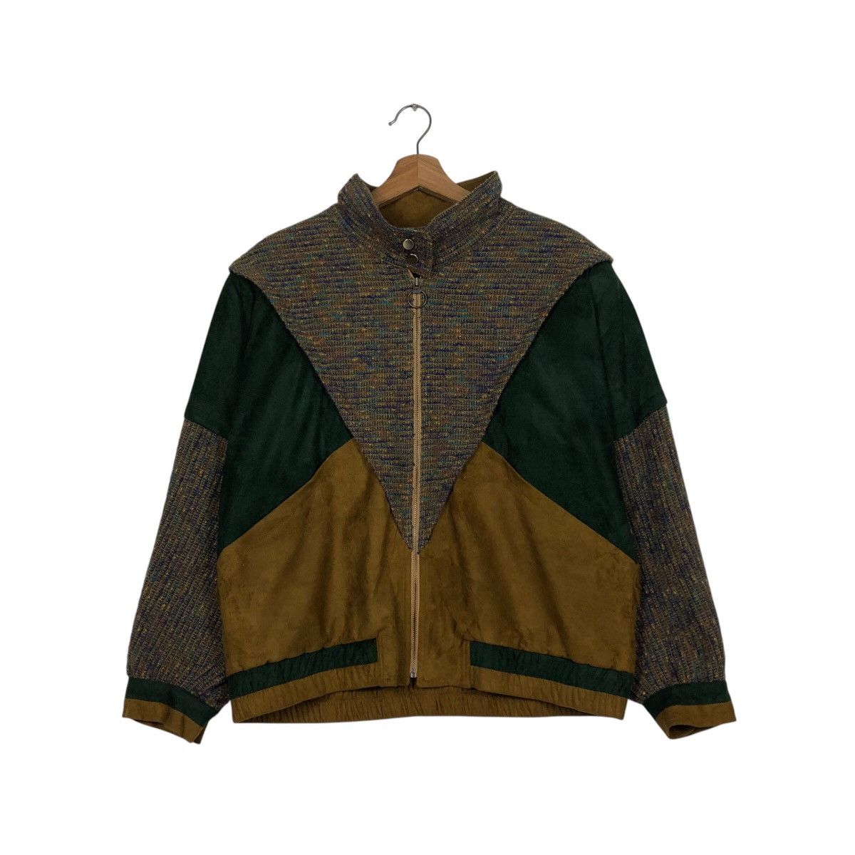 Japanese Brand 📌Vintage Bomber Jacket Patchwork Lunna Issey Miyake Size US M / EU 48-50 / 2 - 2 Thumbnail