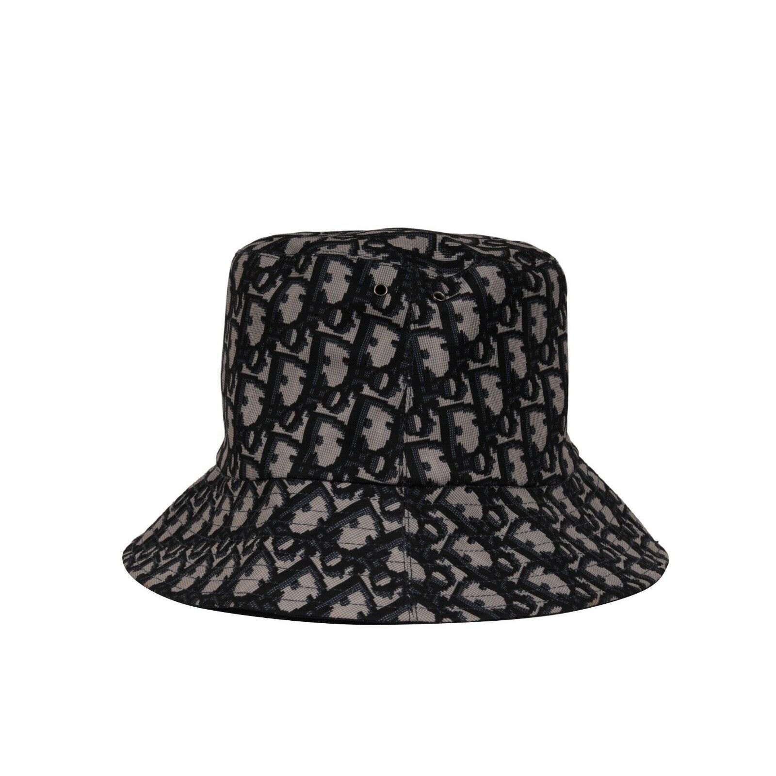 Dior Oblique Logo Reversible Teddy D Brim Bucket Hat Size ONE SIZE - 8 Thumbnail