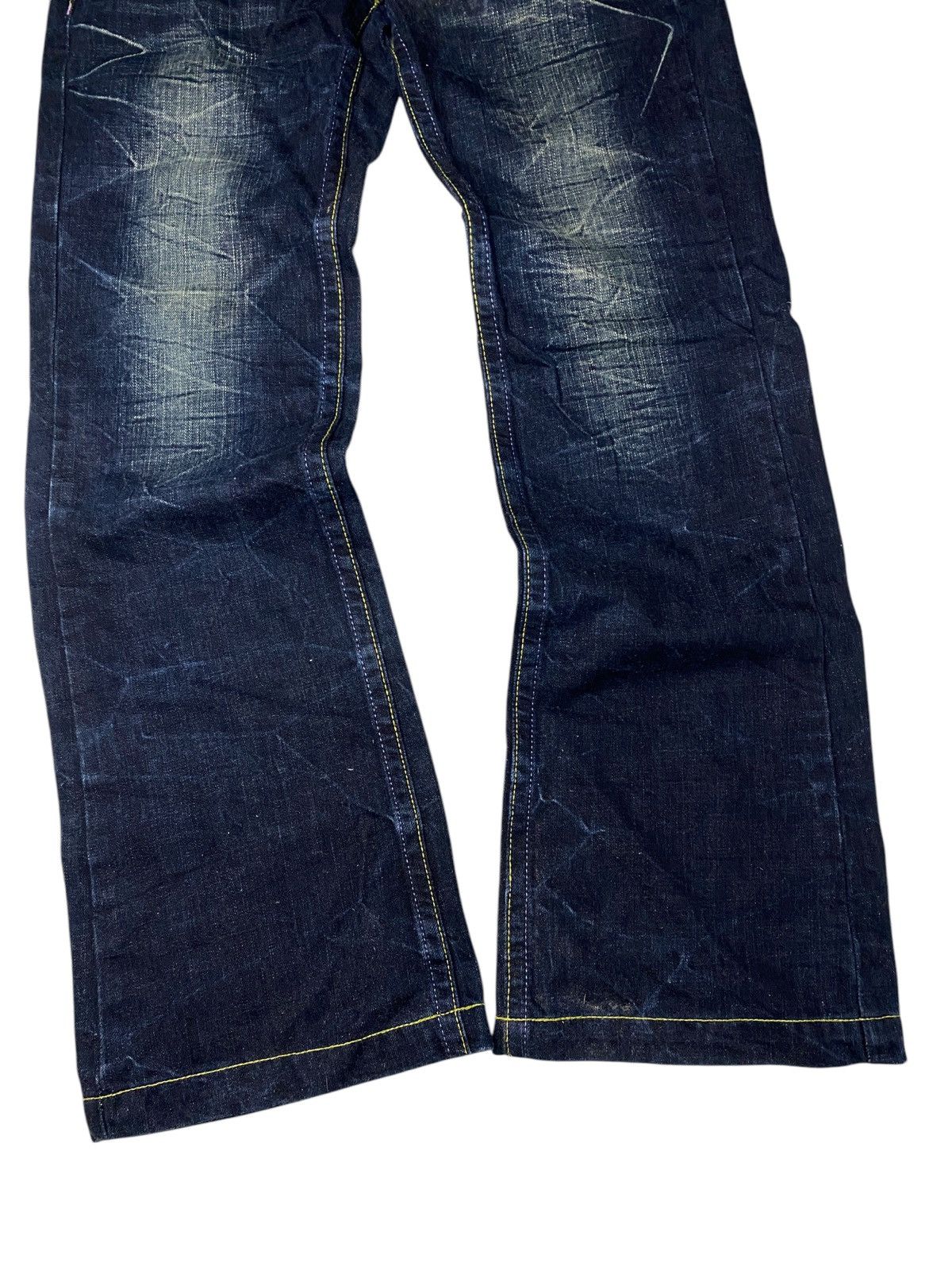 If Six Was Nine 2000's Riobera Seawash Patchwork Flared Jeans Size US 28 / EU 44 - 6 Thumbnail