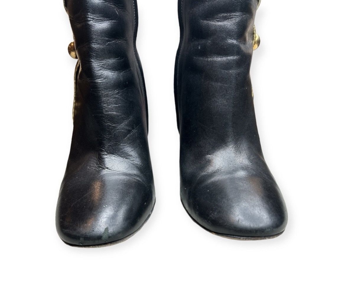 Gucci GUCCI Carly Sylvie Web Stripe Black Ankle Boots EU 38 US 8 Size US 8 / IT 38 - 6 Thumbnail