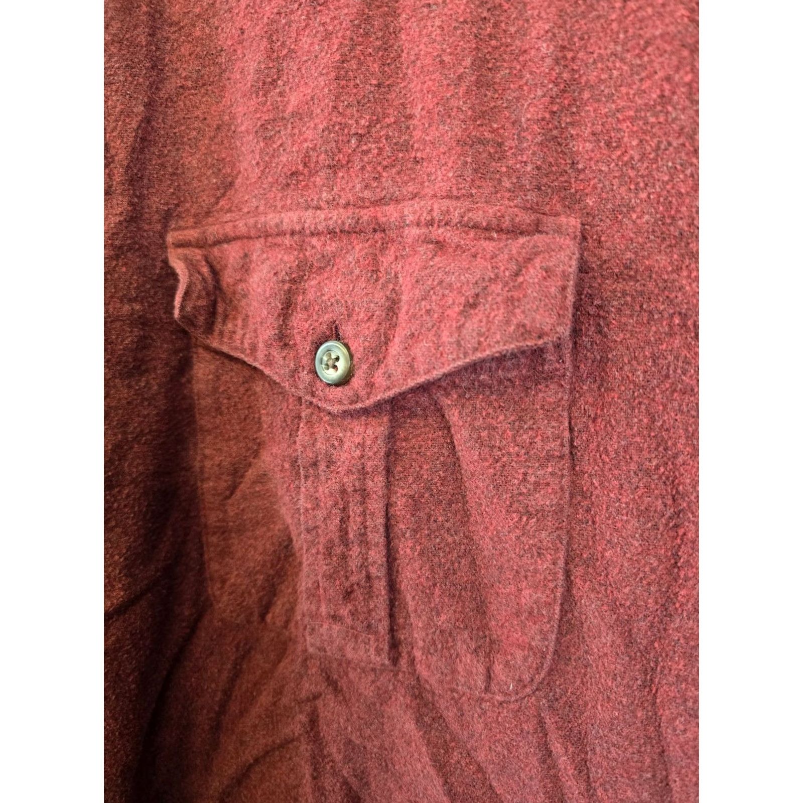 Vintage VTG St Johns Bay Men’s Red Cotton Long Sleeve Button Down Flannel Large Size US L / EU 52-54 / 3 - 3 Thumbnail