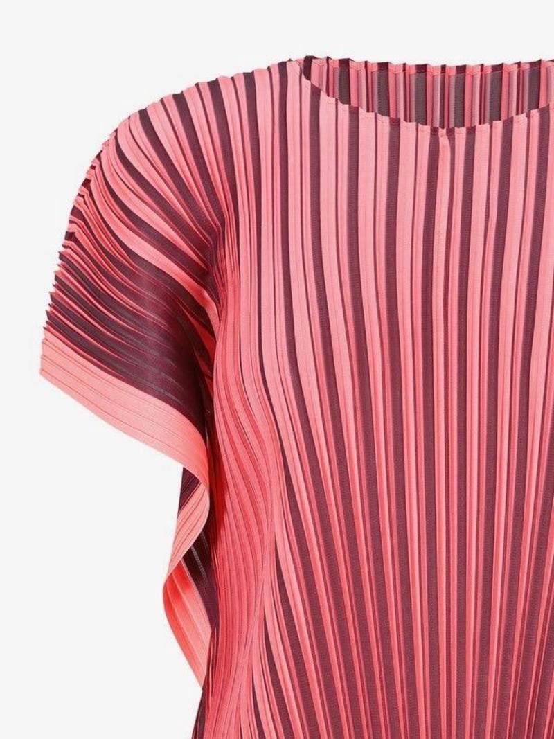 Issey Miyake o1mle0325 Pleats Please Alt Bright Pleated Top in Multicolor Size XXL / US 16-18 / IT 52-54 - 3 Thumbnail