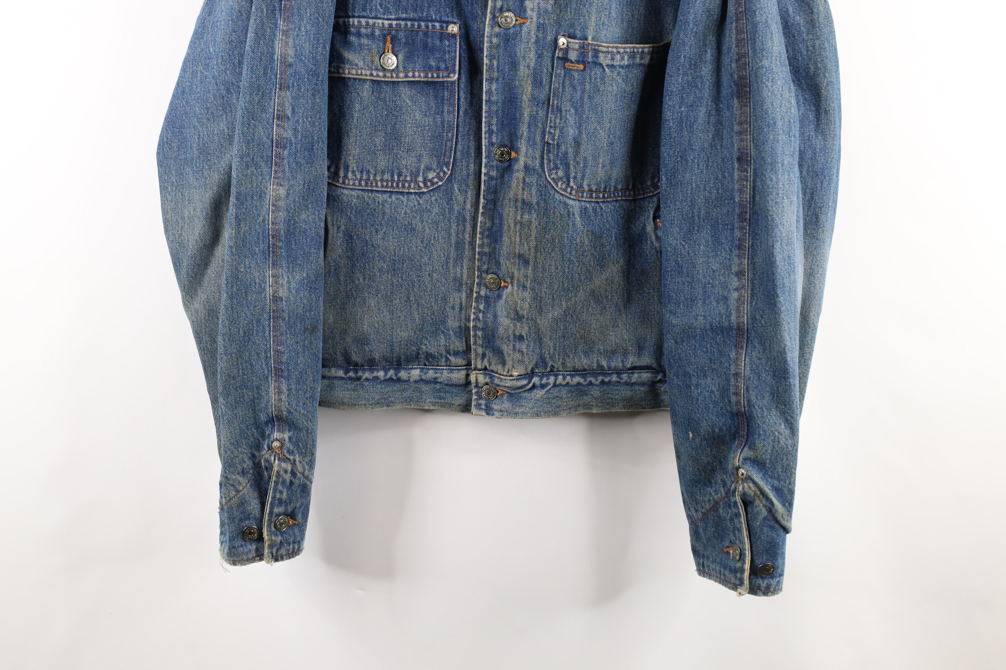 Ralph Lauren × Vintage Vintage 90s Ralph Lauren Dungarees Denim Trucker Jacket Size US XL / EU 56 / 4 - 3 Thumbnail