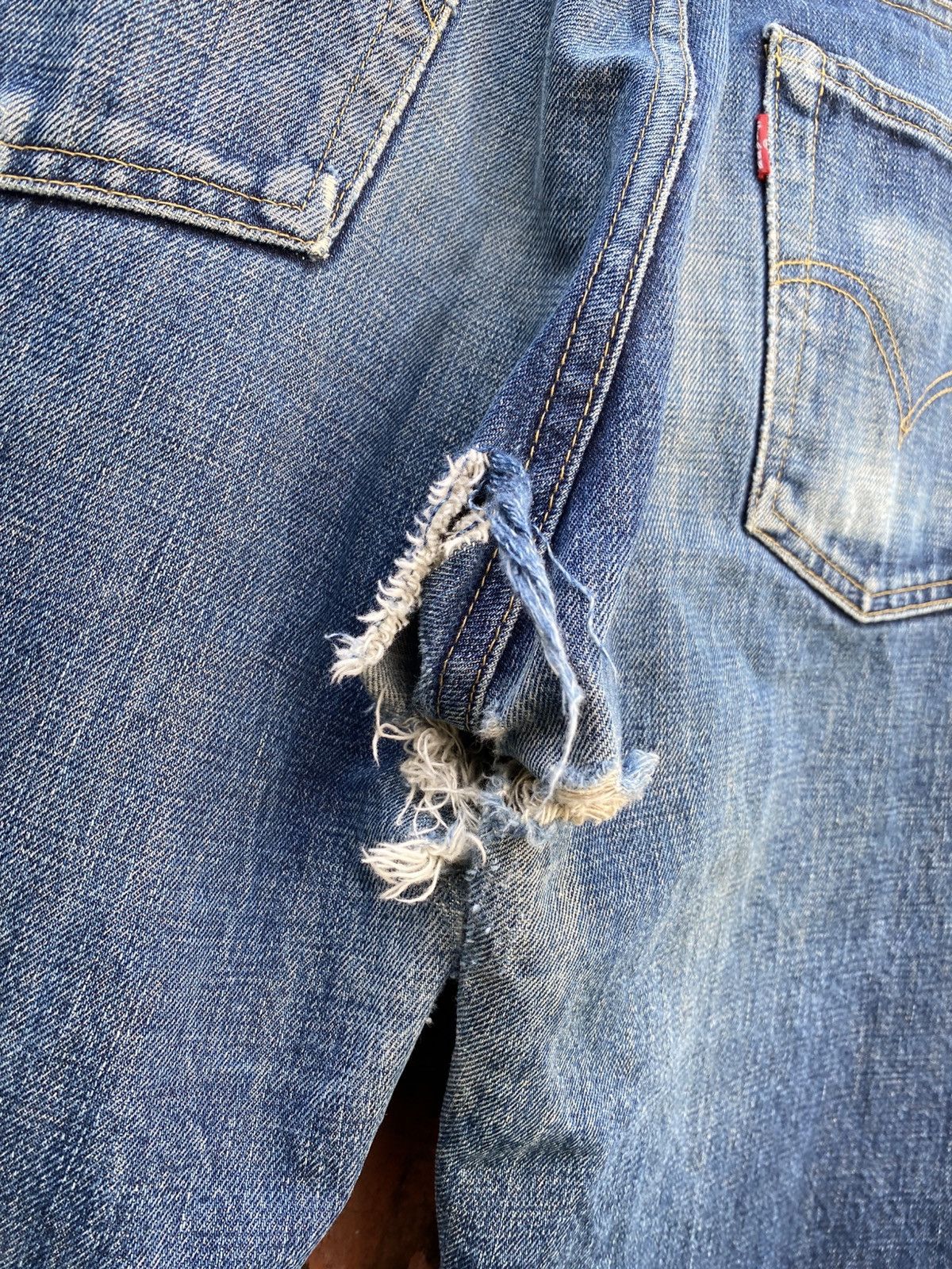Levi's Vintage Clothing W33x35 Vintage levi's 503B redline distressed Size US 33 - 6 Thumbnail