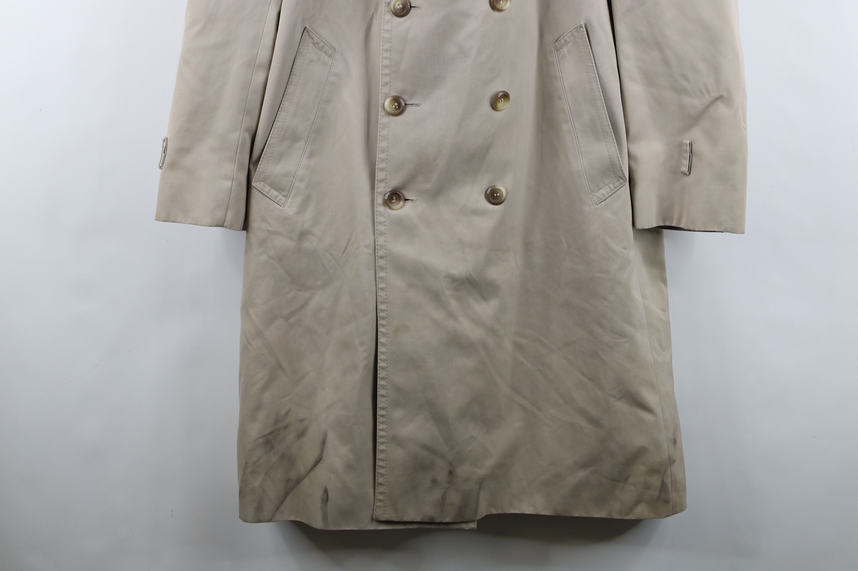 Vintage Vintage 80s 90s Streetwear Breasted Trench Coat Jacket Size US L / EU 52-54 / 3 - 3 Thumbnail