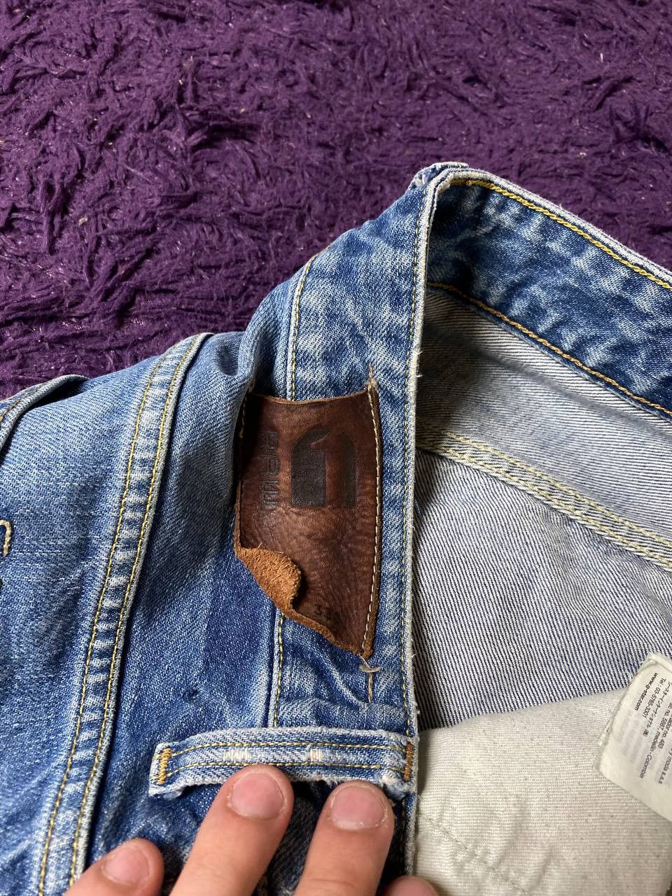 G-Star G-Star Raw distressed Jeans 3301 Y2K logo vintage streetwear Size US 32 / EU 48 - 4 Thumbnail