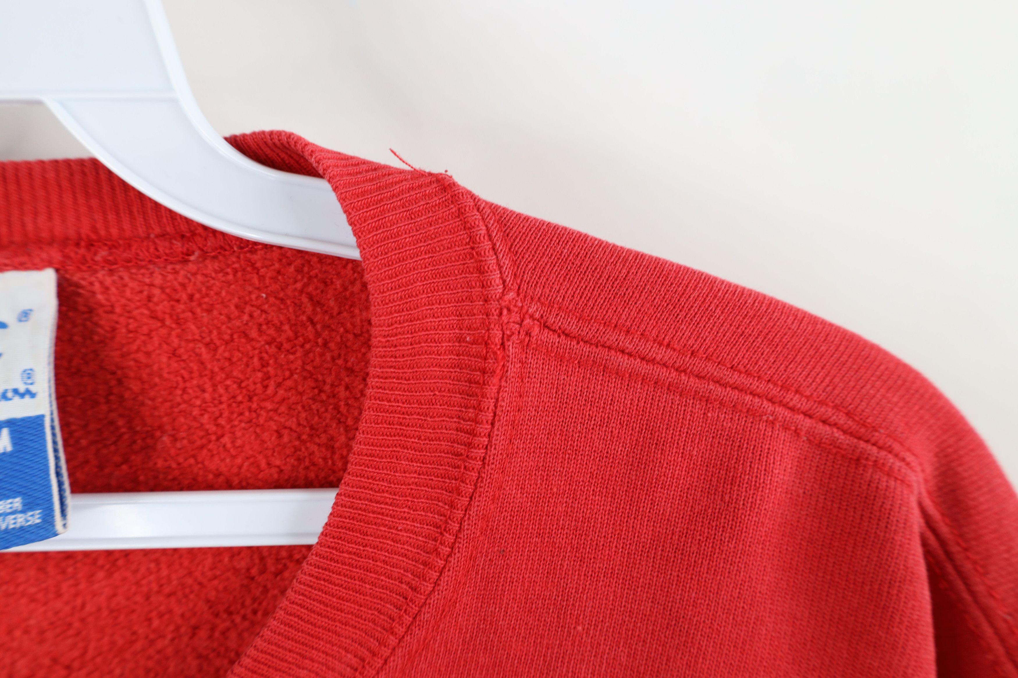 Champion × Vintage Vintage 90s Champion Spell Out Crewneck Sweatshirt Red Size US M / EU 48-50 / 2 - 8 Thumbnail