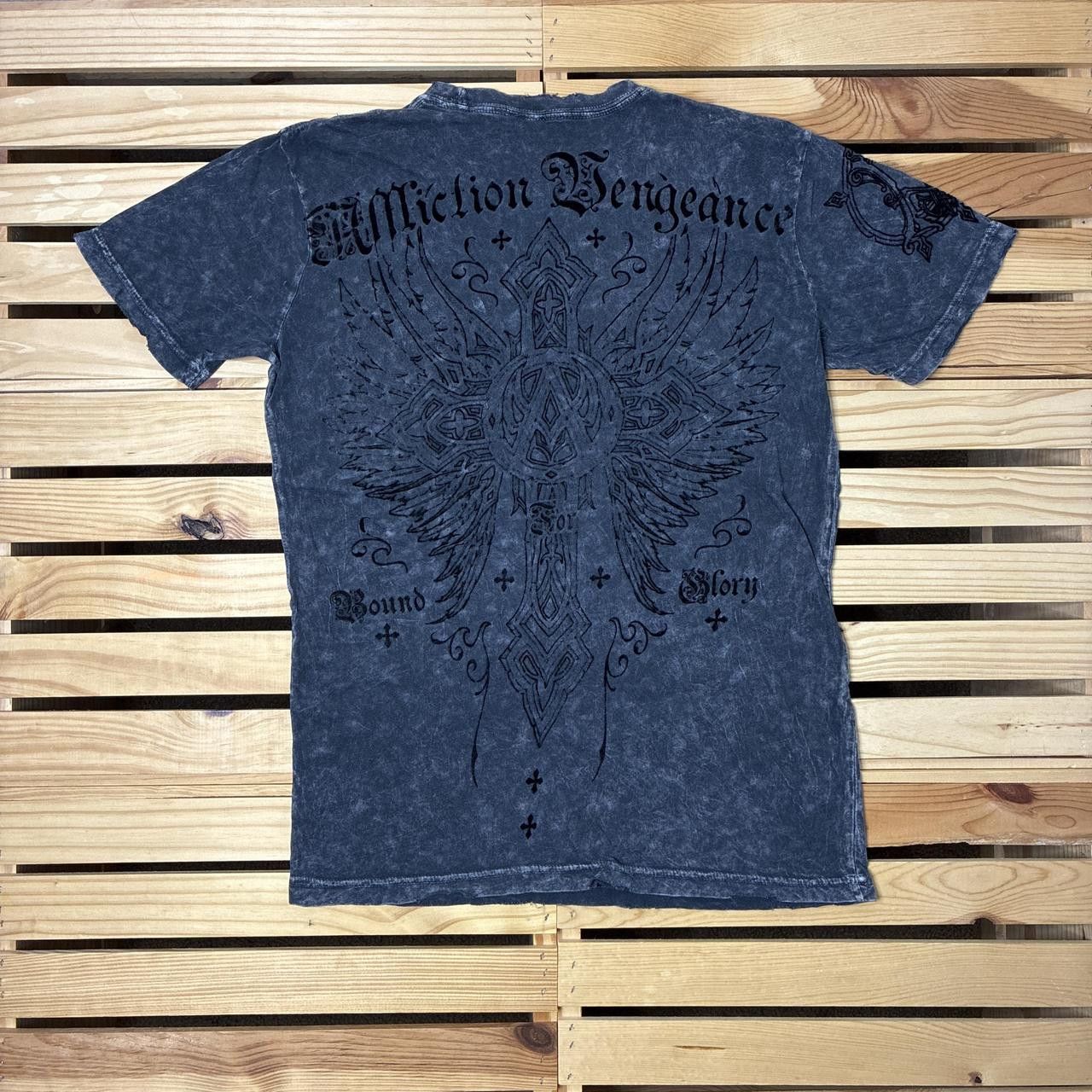 Affliction Affliction Gray Distressed Y2K MMA Tee Size Small Size US S / EU 44-46 / 1 - 1 Thumbnail