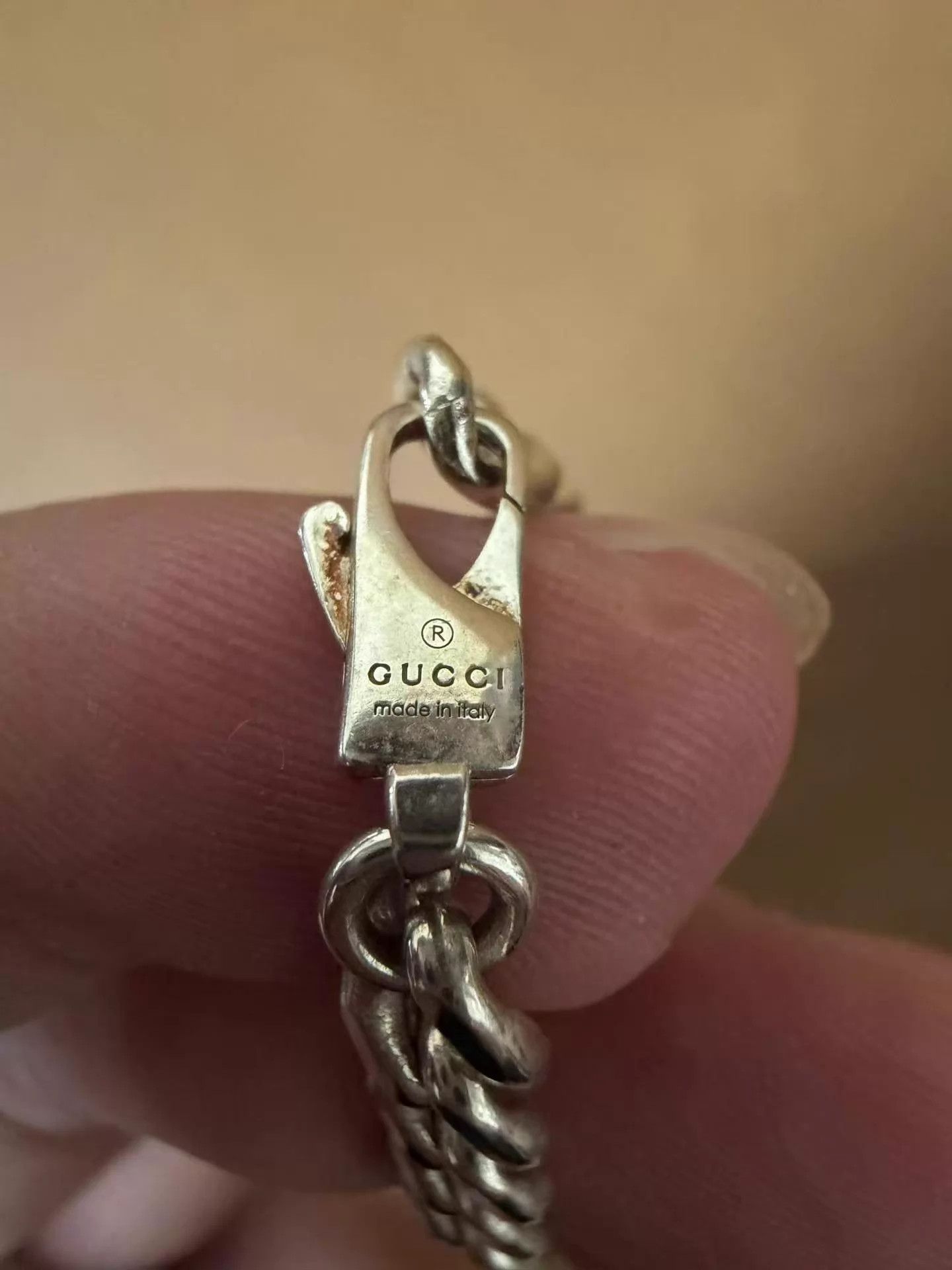 Gucci GUCCI Trademark Logo Pendant 925 Silver Necklace Size ONE SIZE - 3 Thumbnail