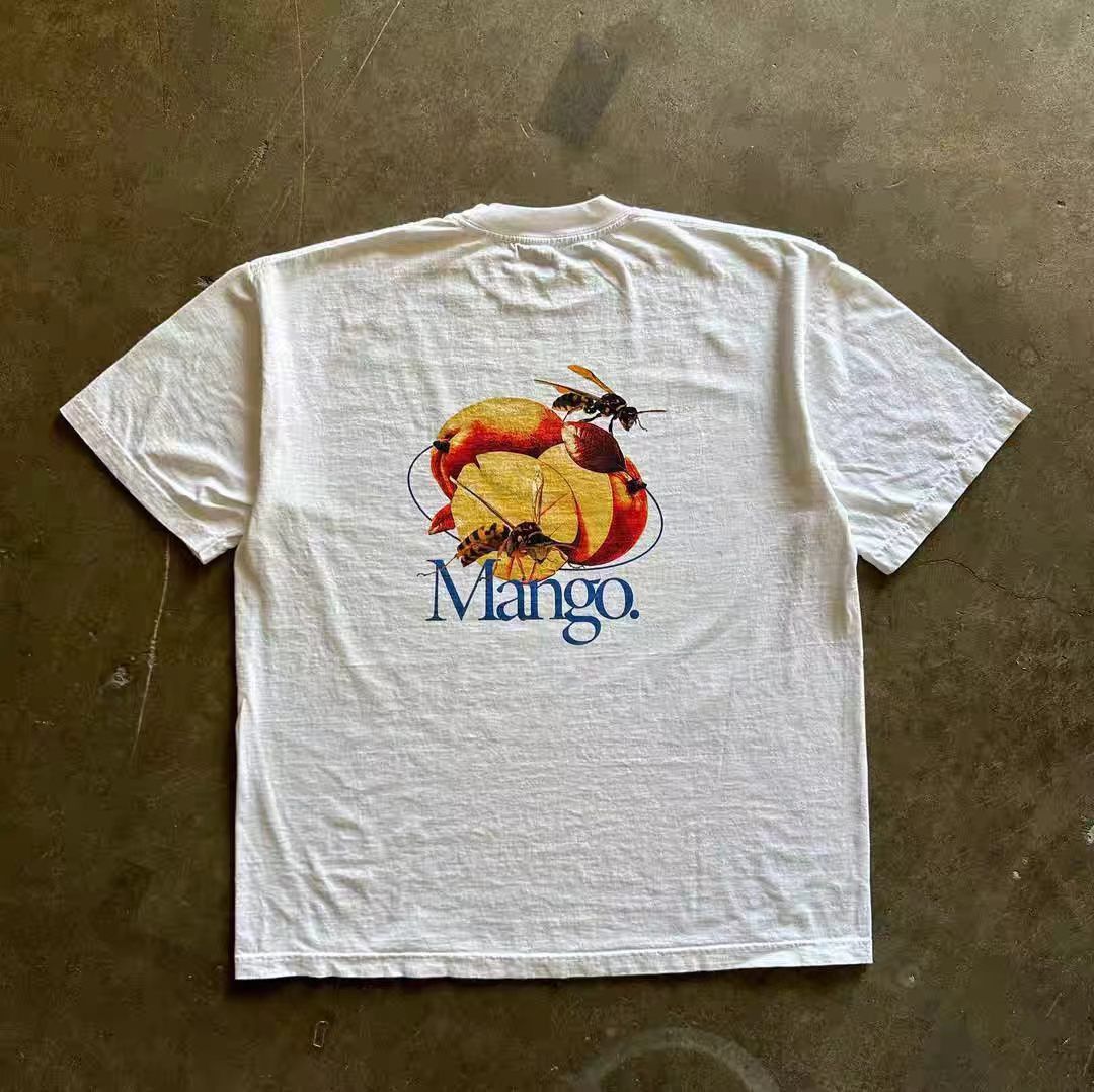 Vintage White Vintage Mango-Print T-Shirt Size US M / EU 48-50 / 2 - 1 Thumbnail