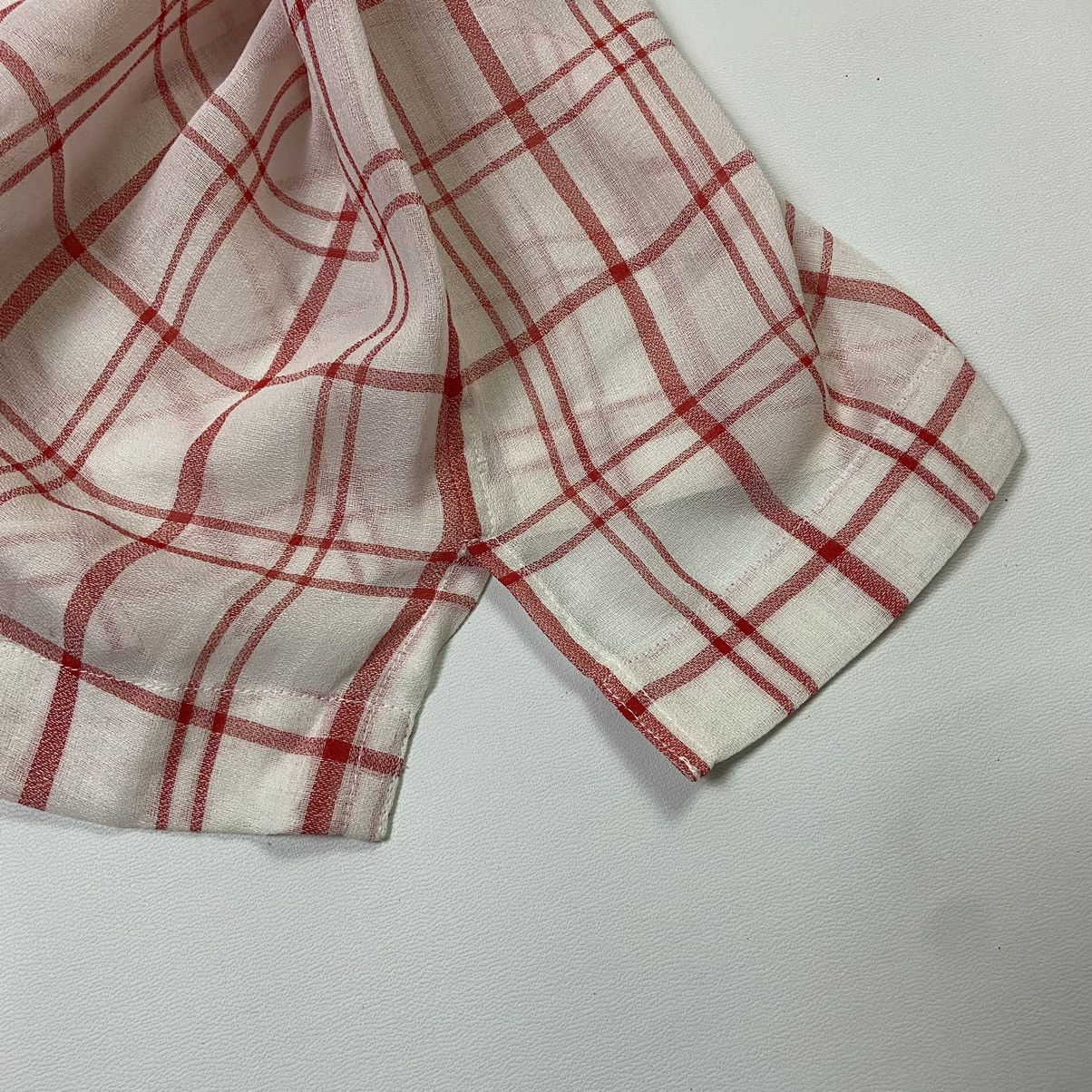 Issey Miyake IM IMLT / Makes Less Studio Sheer Plaid Shirt Size US M / EU 48-50 / 2 - 6 Thumbnail