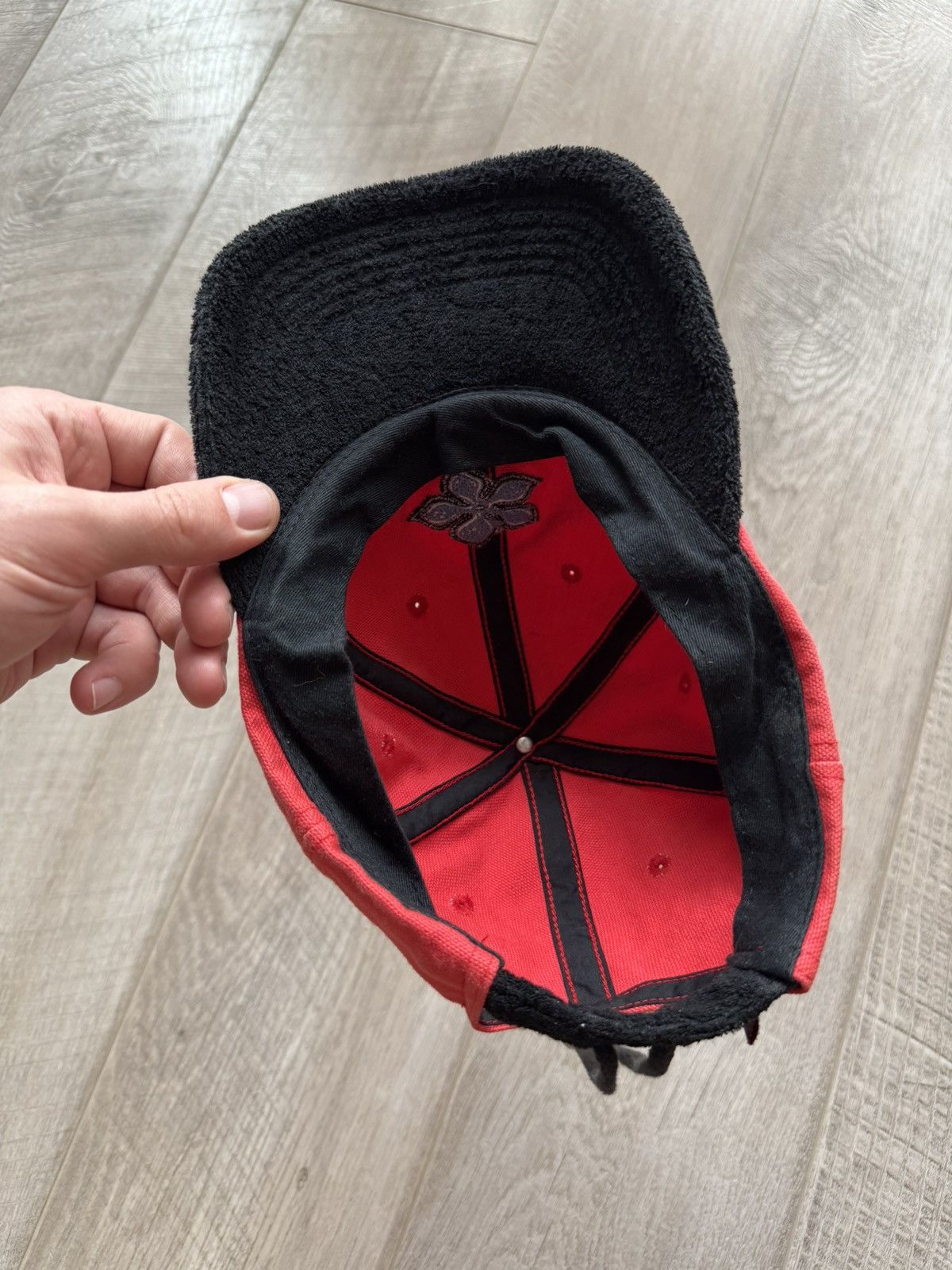 O'Neill Vintage 90s O’Neill Fleece Hat Cap Red Black Skate Surf Snow Size ONE SIZE - 6 Thumbnail