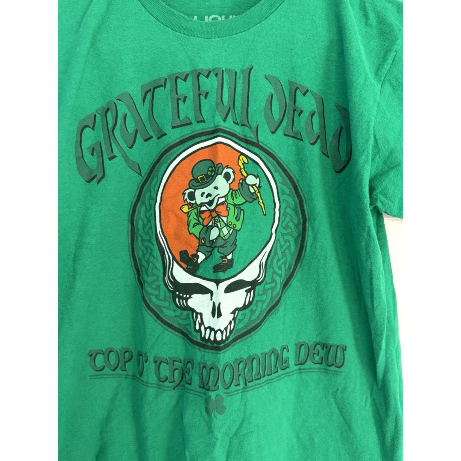 Liquid Blue Mens LIQUID BLUE Grateful Dead Irish Bears T-Shirt M Green Crew Neck Short Sleeve 100% Cotton Graphic Tee 90s Animals Mens Size US M / EU 48-50 / 2 - 3 Thumbnail