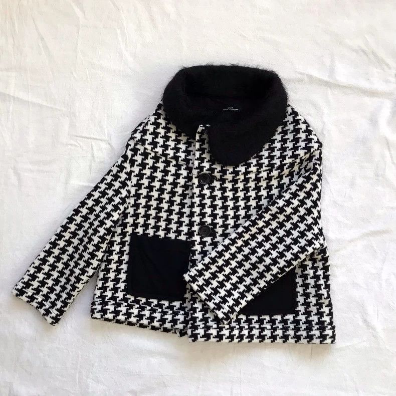 Comme des Garcons Comme Des Garcons Wool turtleneck houndstooth coat Size S / US 4 / IT 40 - 3 Thumbnail