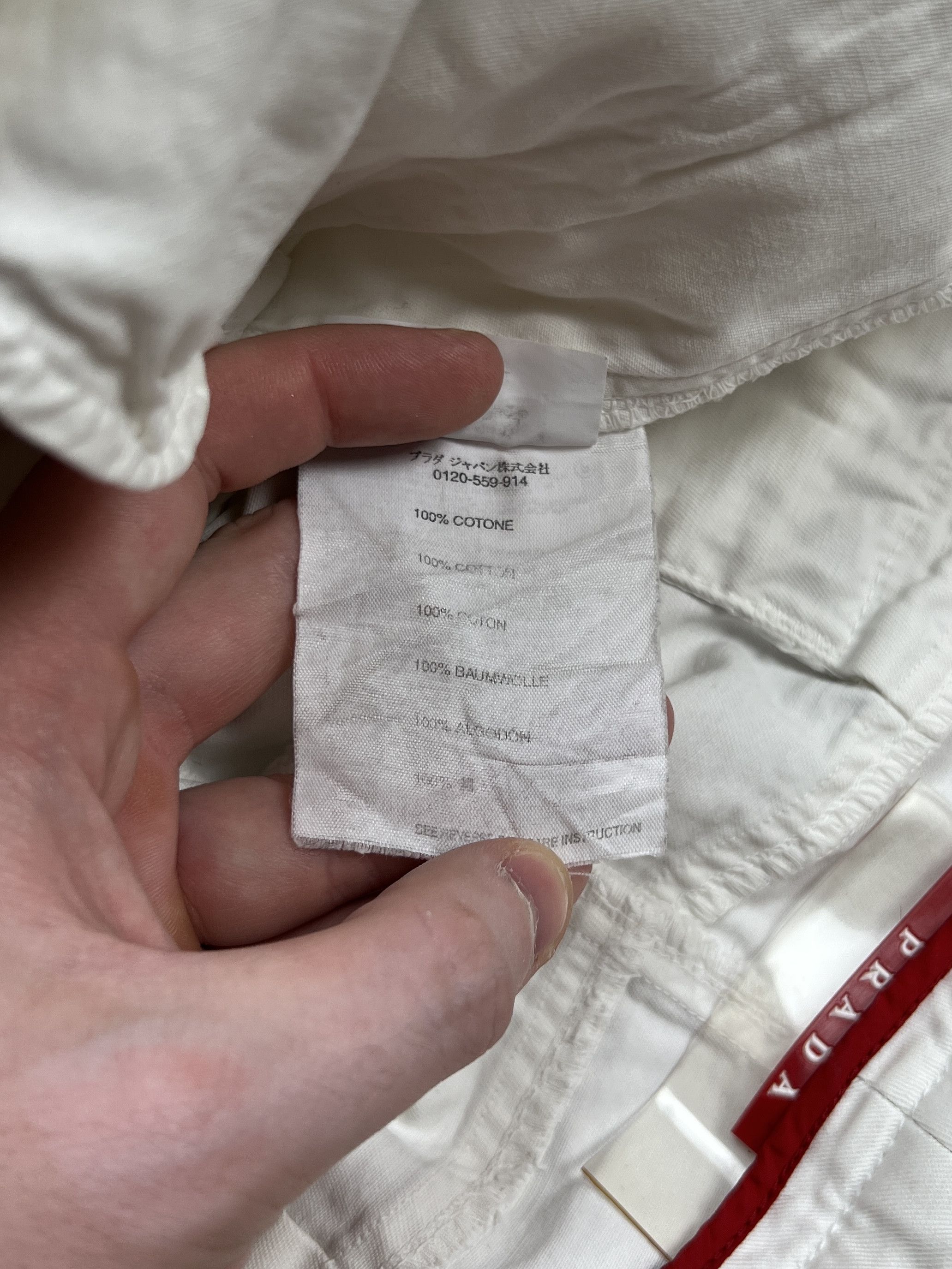 Prada Prada White Cargo Pants (Y0260) Size 28" / US 6 / IT 42 - 11 Thumbnail