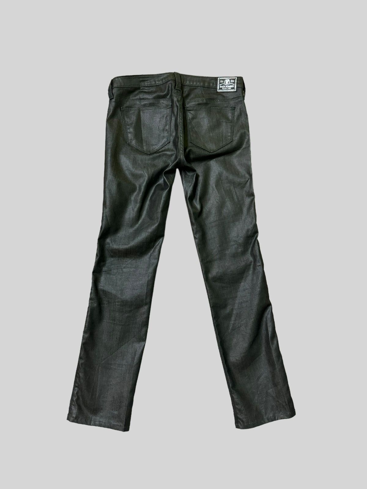 Designer × Japanese Brand × Vintage BACK NUMBER Rick Owens Style Waxed Low Rise Denim Size US 28 / EU 44 - 2 Thumbnail