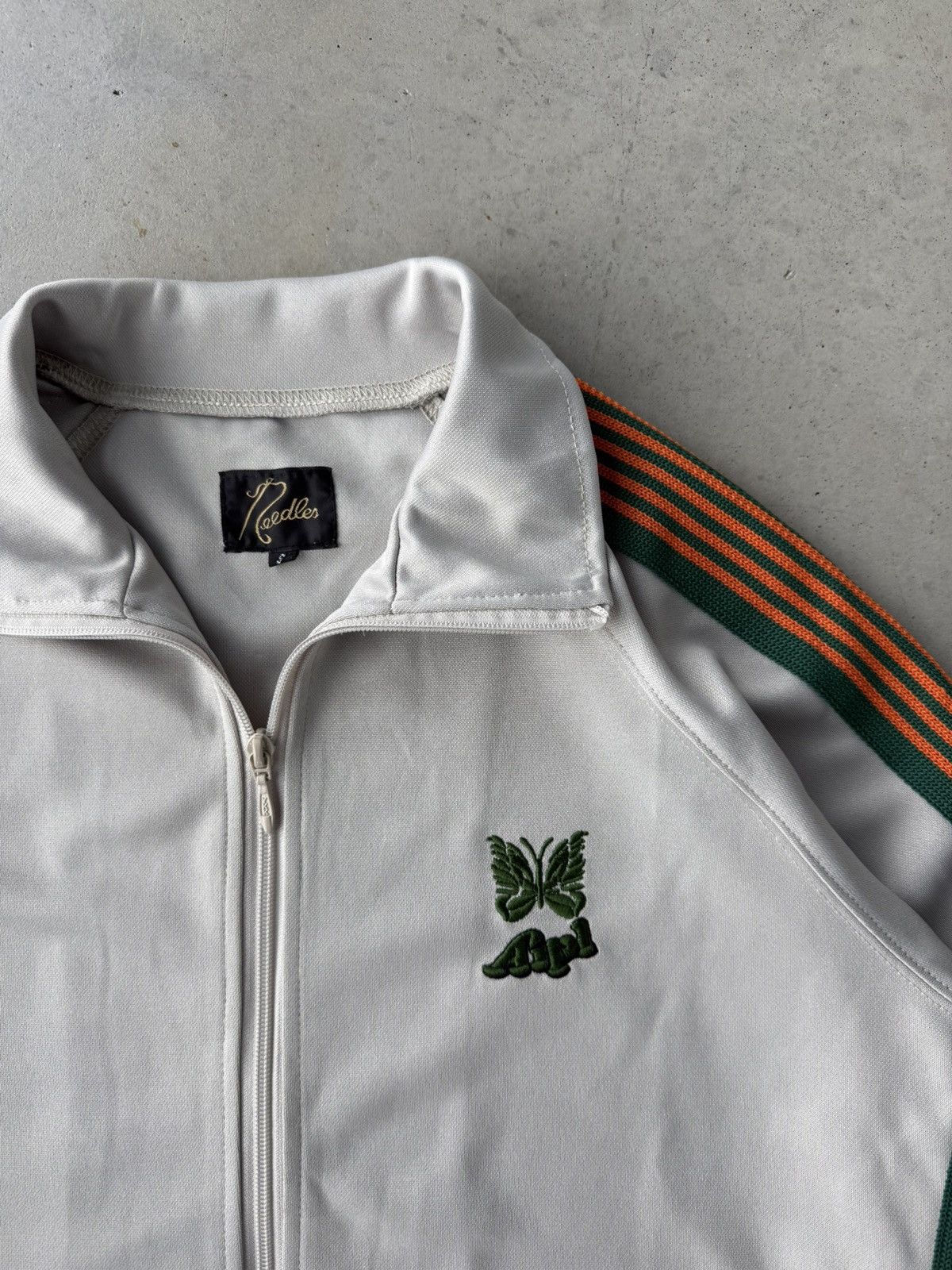 Needles Needles Embroidered Logo Green & Orange Stripe Track Jacket Size US M / EU 48-50 / 2 - 5 Thumbnail