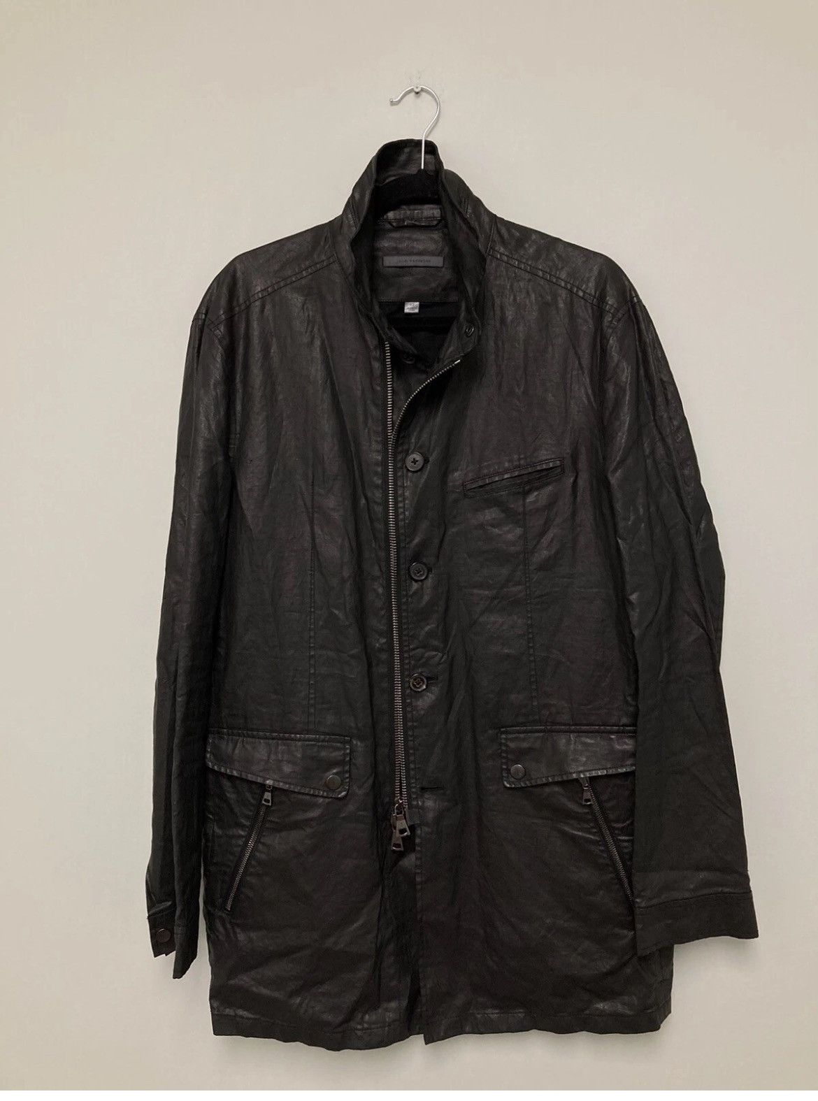 John Varvatos Linen Resin Coated Coat EU 48 USA 38 Size US M / EU 48-50 / 2 - 6 Thumbnail