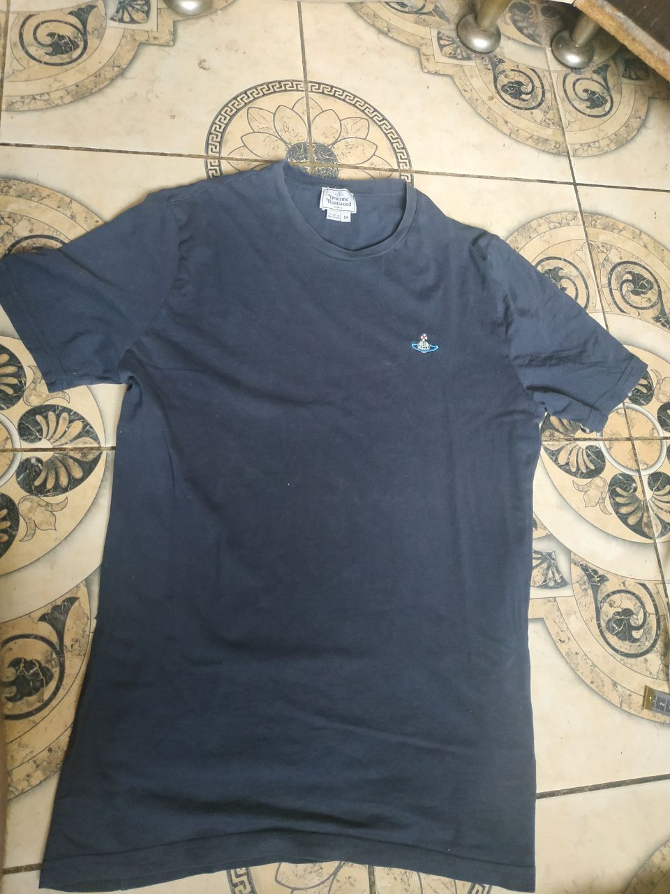 Vivienne Westwood Vivienne Westwood MAN Navy T-shirt Embroidered Orb Logo Sz M Size US M / EU 48-50 / 2 - 15 Thumbnail
