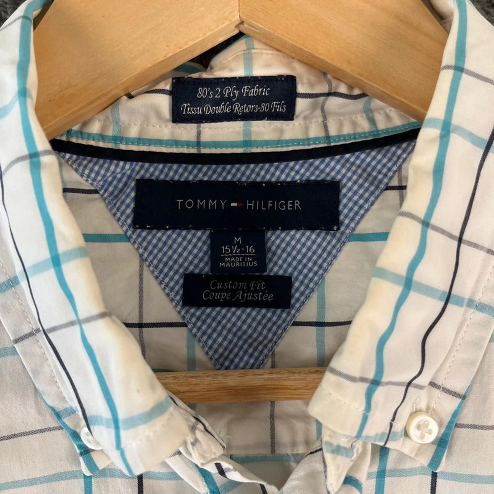 Tommy Hilfiger Tommy Hilfiger Checkered Shirt M White Blue Black Size US M / EU 48-50 / 2 - 2 Thumbnail