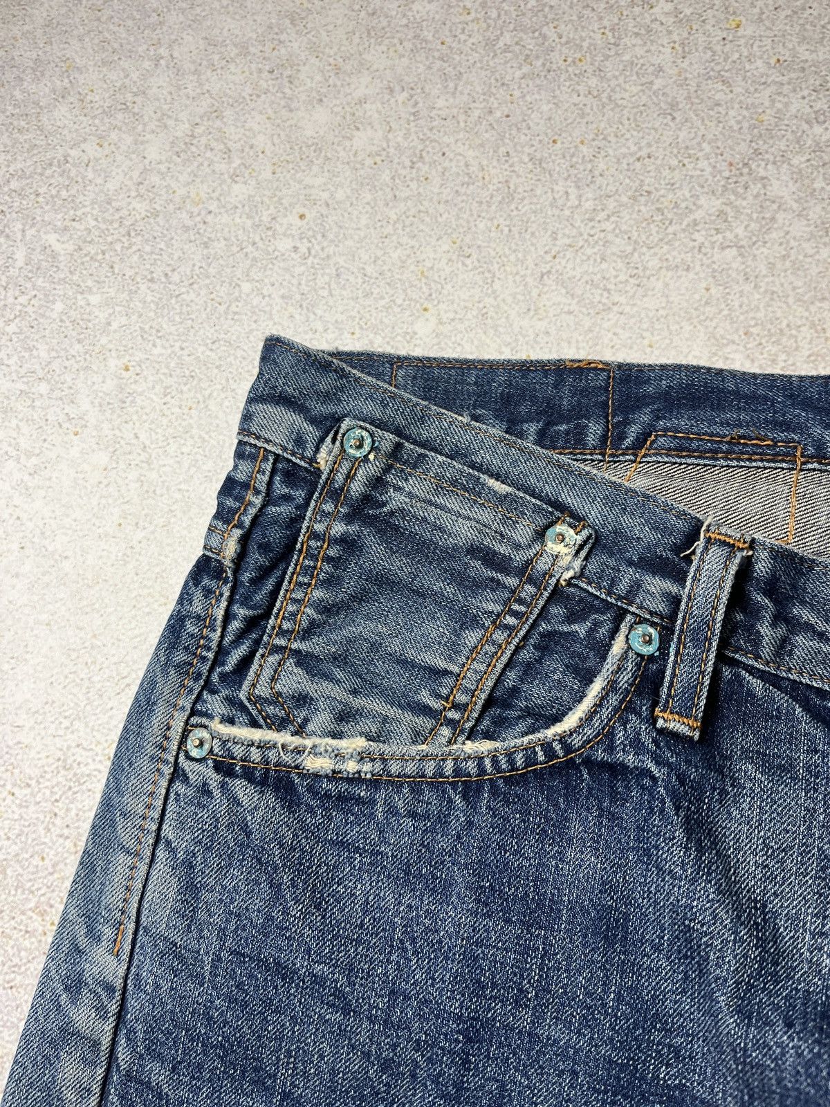 Edwin Edwin Jeans Selvedge Straight Blue Vintage W32 L33 Size US 32 / EU 48 - 10 Thumbnail