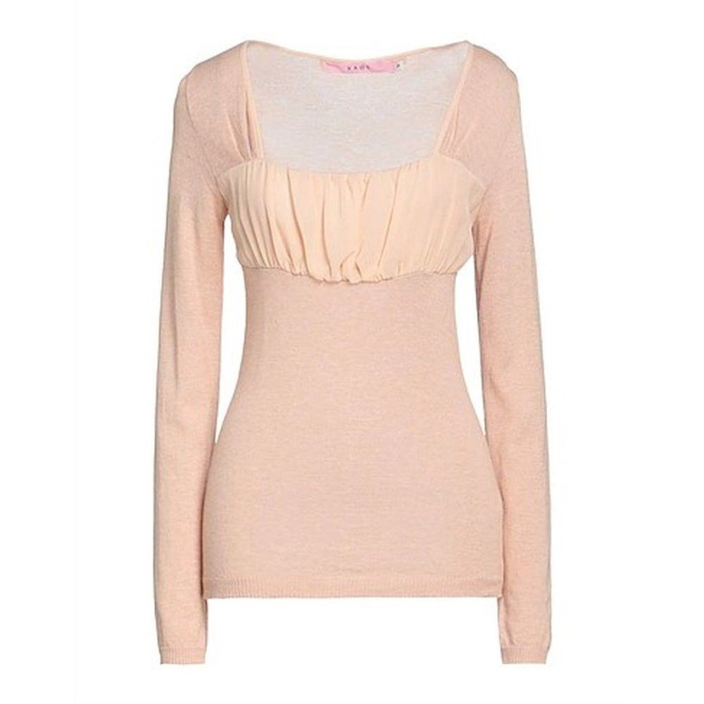 Other NWT New $260 Kaos Wool Blend Silk Knit Blush Sweater Size S Size S / US 4 / IT 40 - 1 Thumbnail