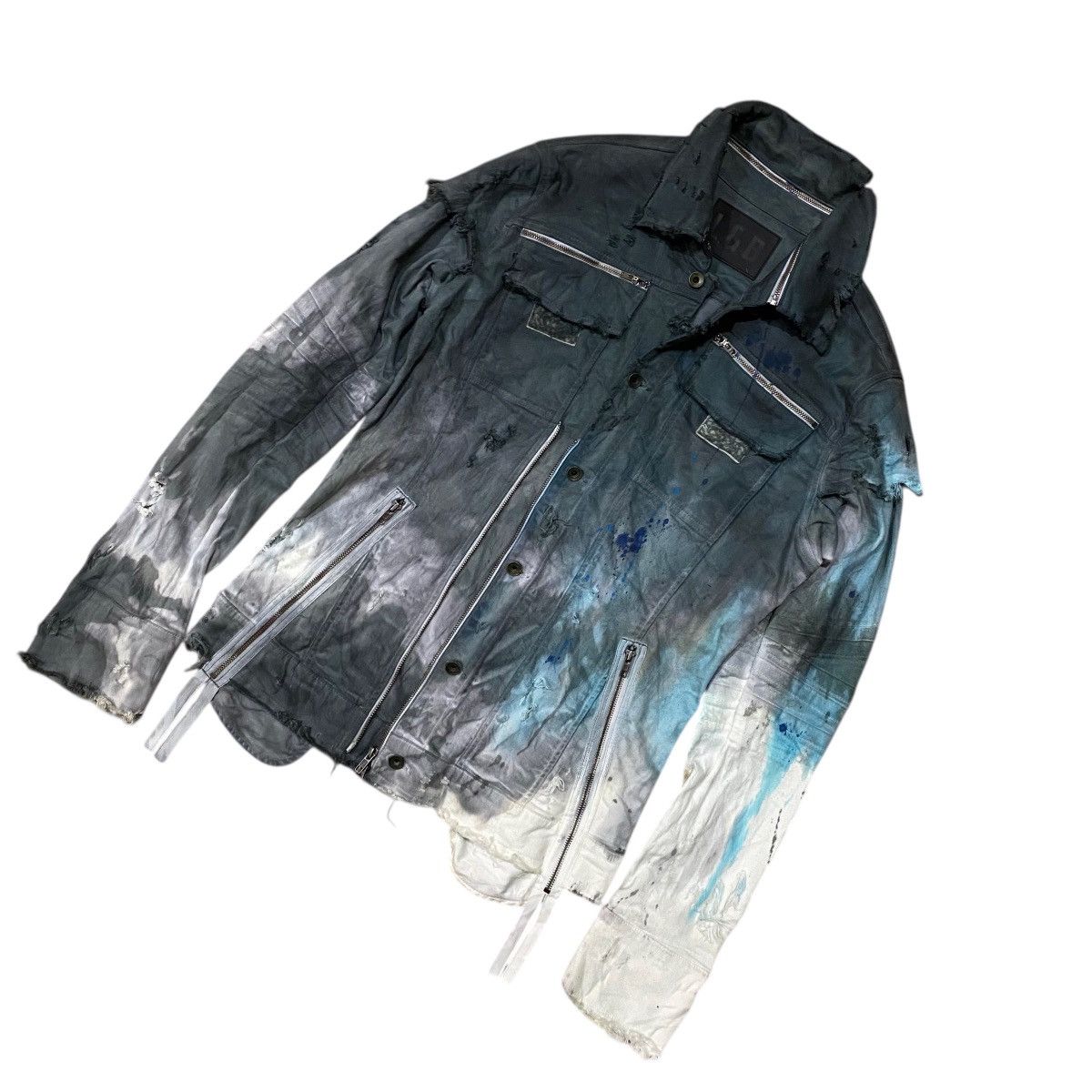 Le Grande Bleu (L.G.B.) Rare!! Le Grande Bleu LGB Burn & Ash Denim Jacket Size US M / EU 48-50 / 2 - 6 Thumbnail