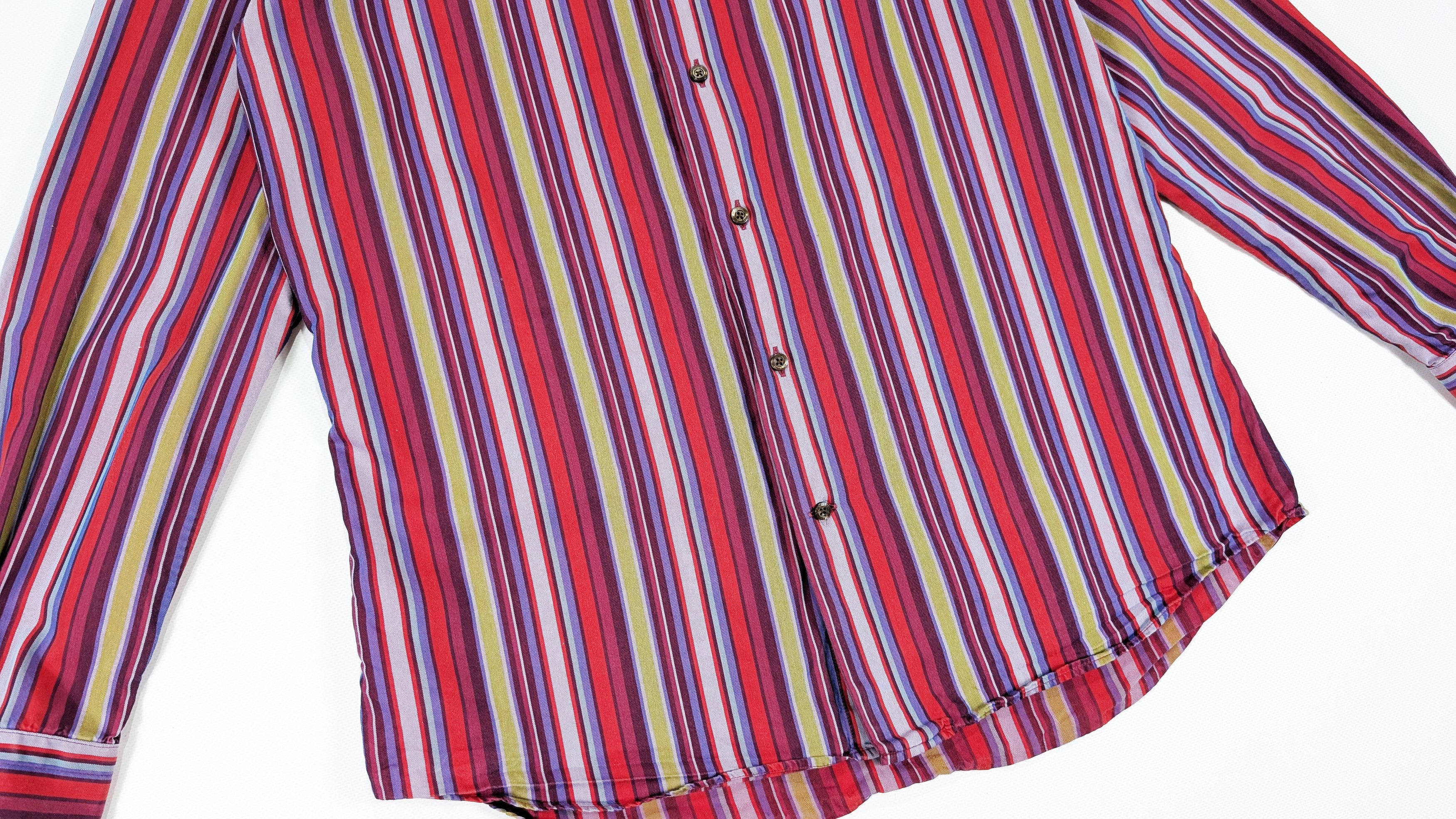 Etro ETRO Milano Multicolor Cotton Silk Striped Shirt Size 39 Size US M / EU 48-50 / 2 - 3 Thumbnail