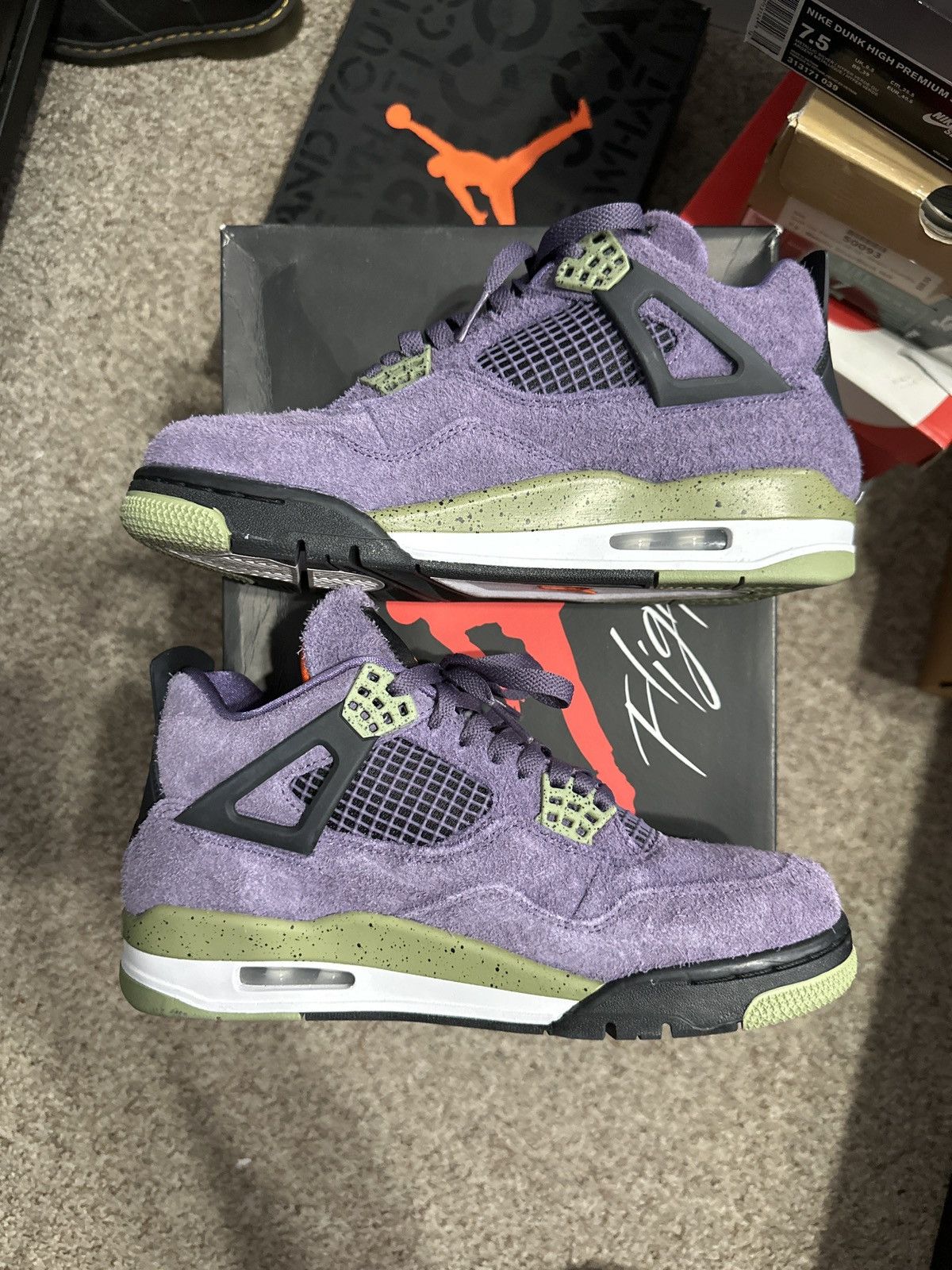 Jordan Brand Canyon Purple Jordan 4 Size US 9 / IT 39 - 2 Thumbnail