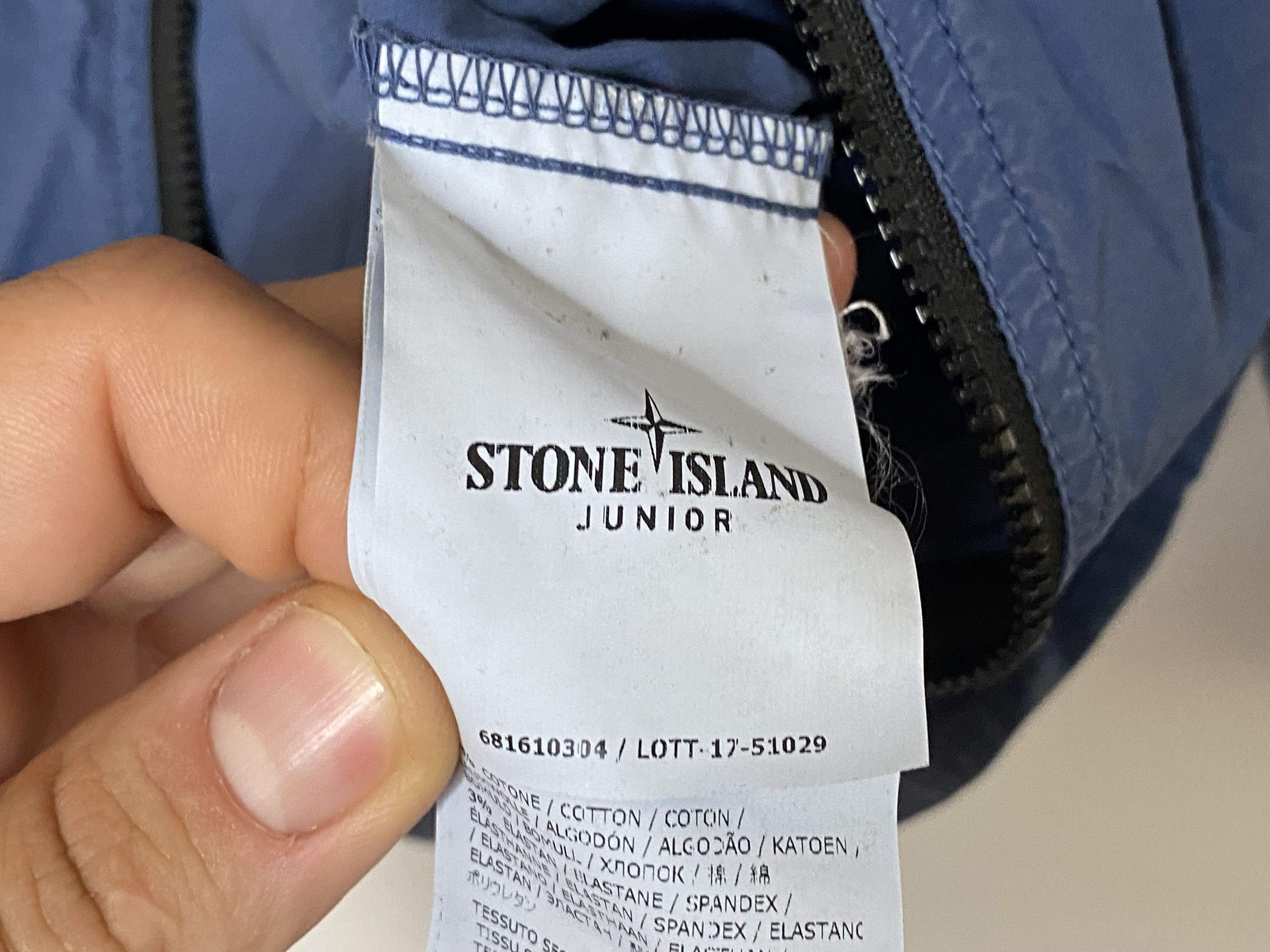 Stone Island × Vintage STONE ISLAND JUNIOR NAVY JACKET AGE 14. 170 CM Size US XS / EU 42 / 0 - 7 Thumbnail