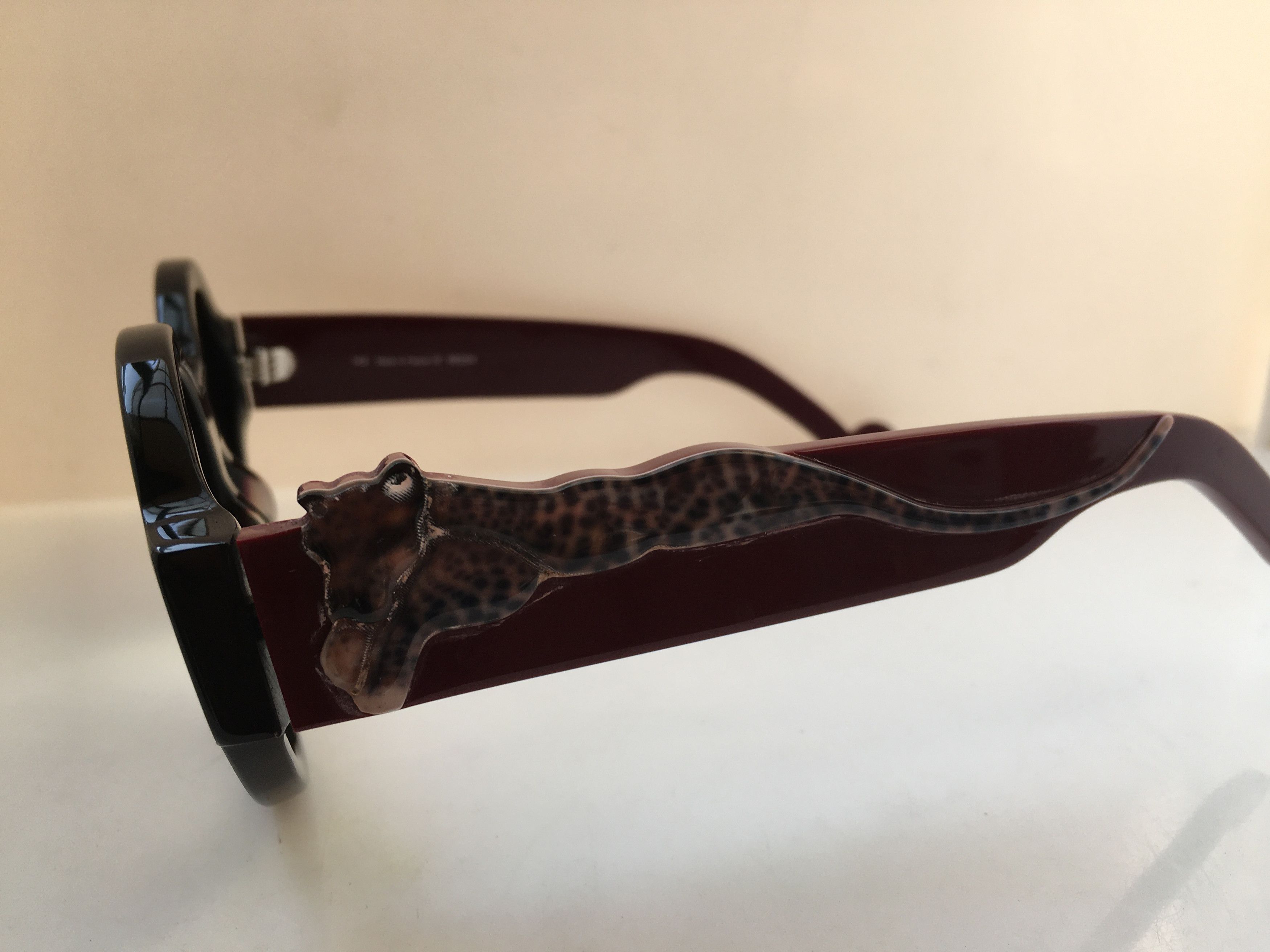 Other Handmade Chunky Acetate Round Sunglasses AVANT GARDE France Size ONE SIZE - 4 Thumbnail