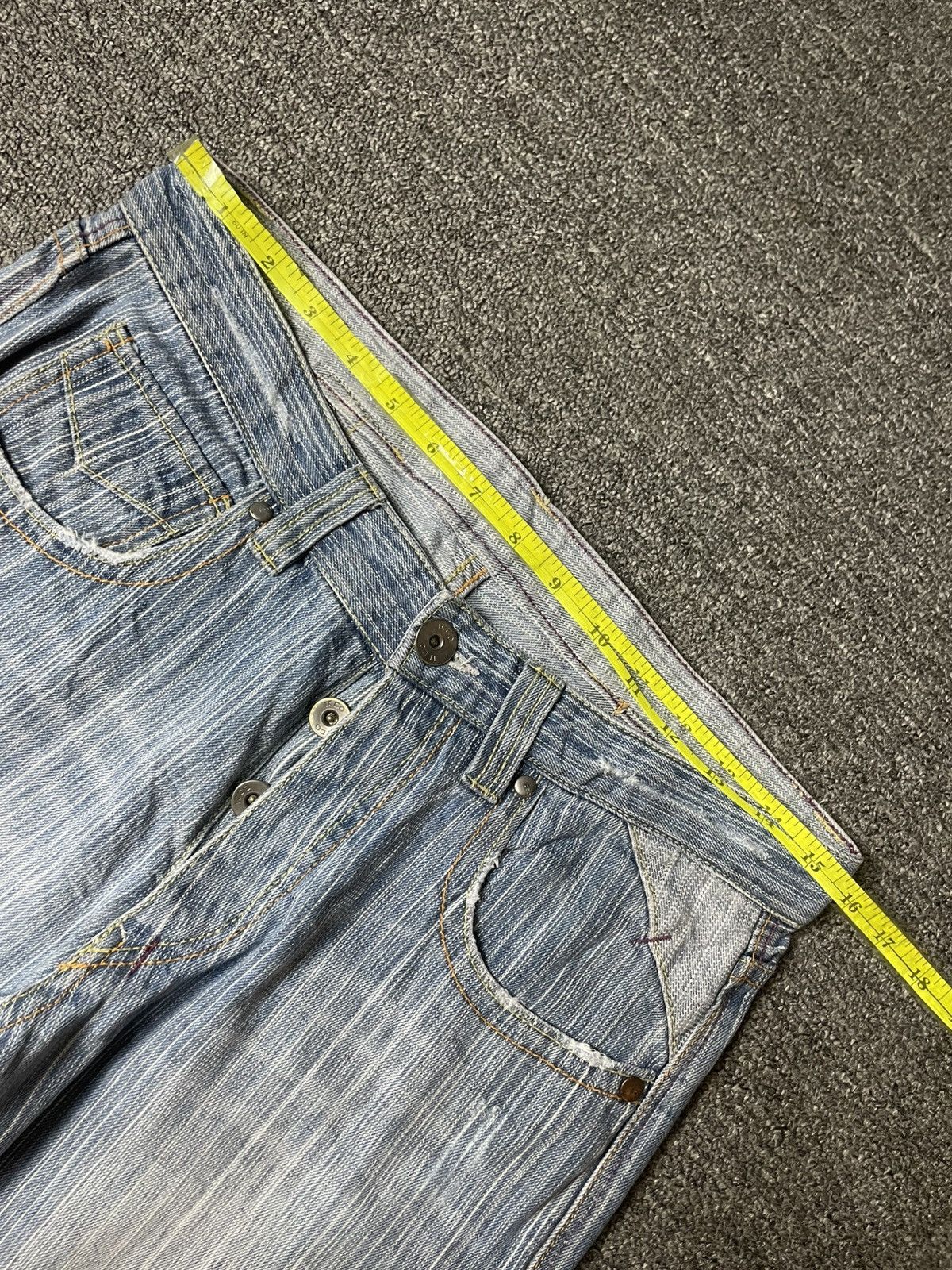 Japanese Brand × Vintage Japanese Brand Distressed Denim Wide Leg Jeans (112) Size US 31 - 5 Thumbnail