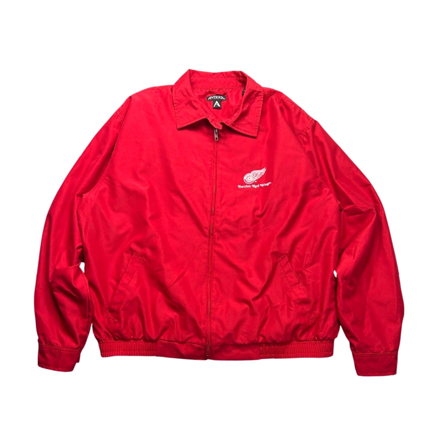 NHL VINTAGE Antigua Detroit Red Wings Mens L Red Full Zip Windbreaker Jacket NHL Hockey Size US L / EU 52-54 / 3 - 2 Thumbnail