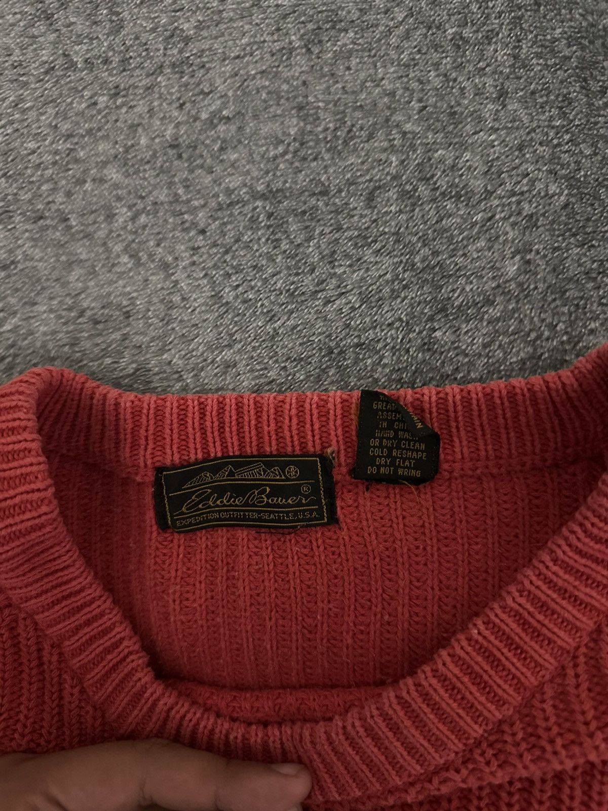 Vintage Vintage Eddie Bauer red knit sweater Size US L / EU 52-54 / 3 - 2 Thumbnail
