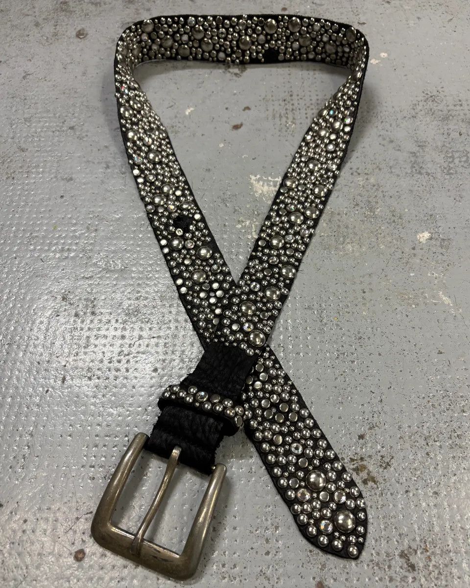 Dsquared2 Dsquared2 Black Leather Studded Belt Size ONE SIZE - 2 Thumbnail