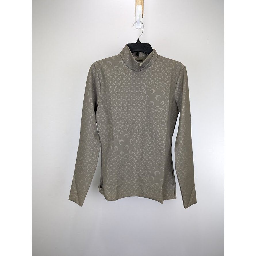 Marine Serre o1rshd1 Patterned Long Sleeve T-Shirt in Tan Size US L / EU 52-54 / 3 - 2 Thumbnail
