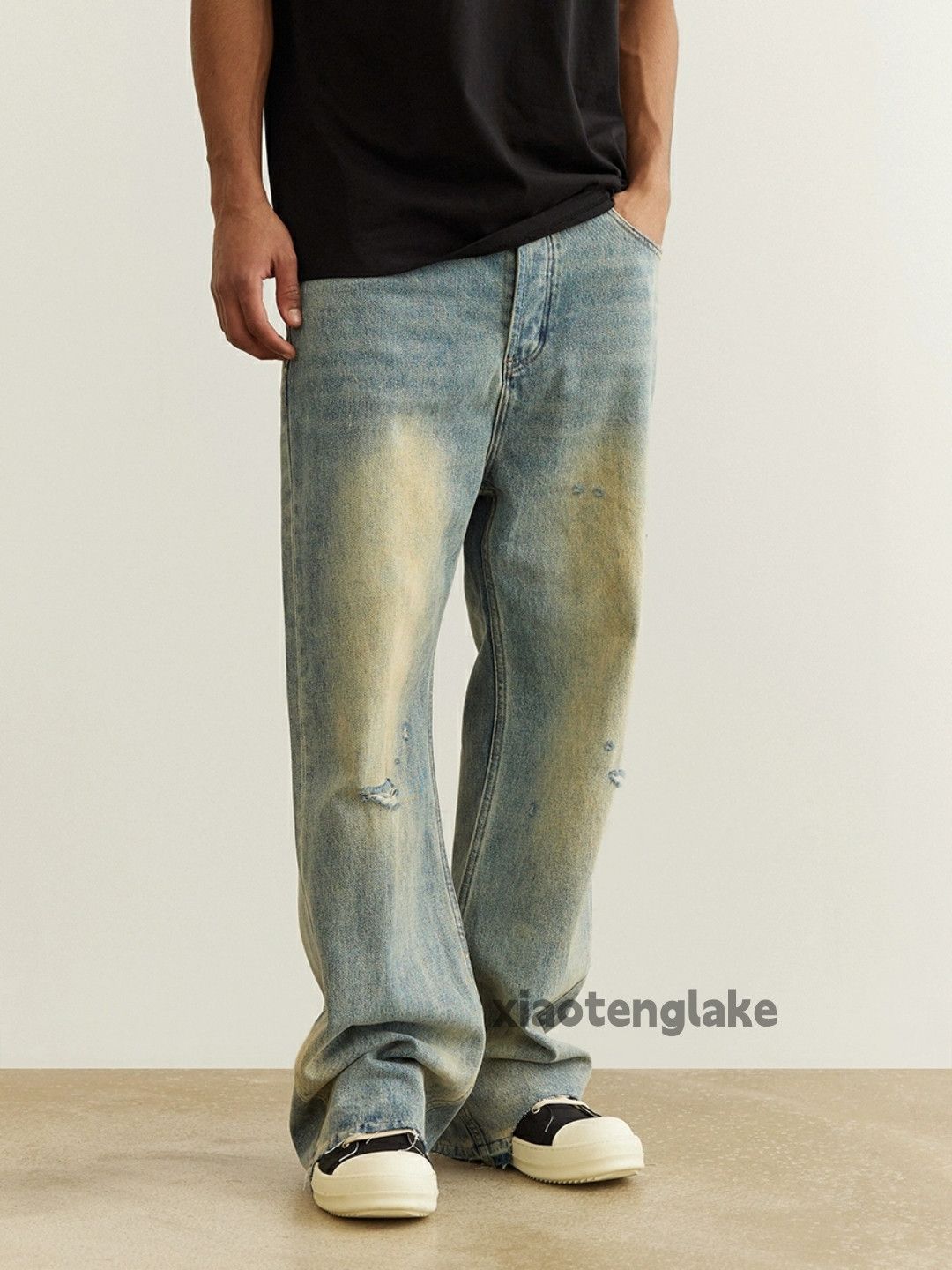Jean × Vintage washed faded rusty damaged grunge bootcut jeans Size US 32 / EU 48 - 4 Thumbnail
