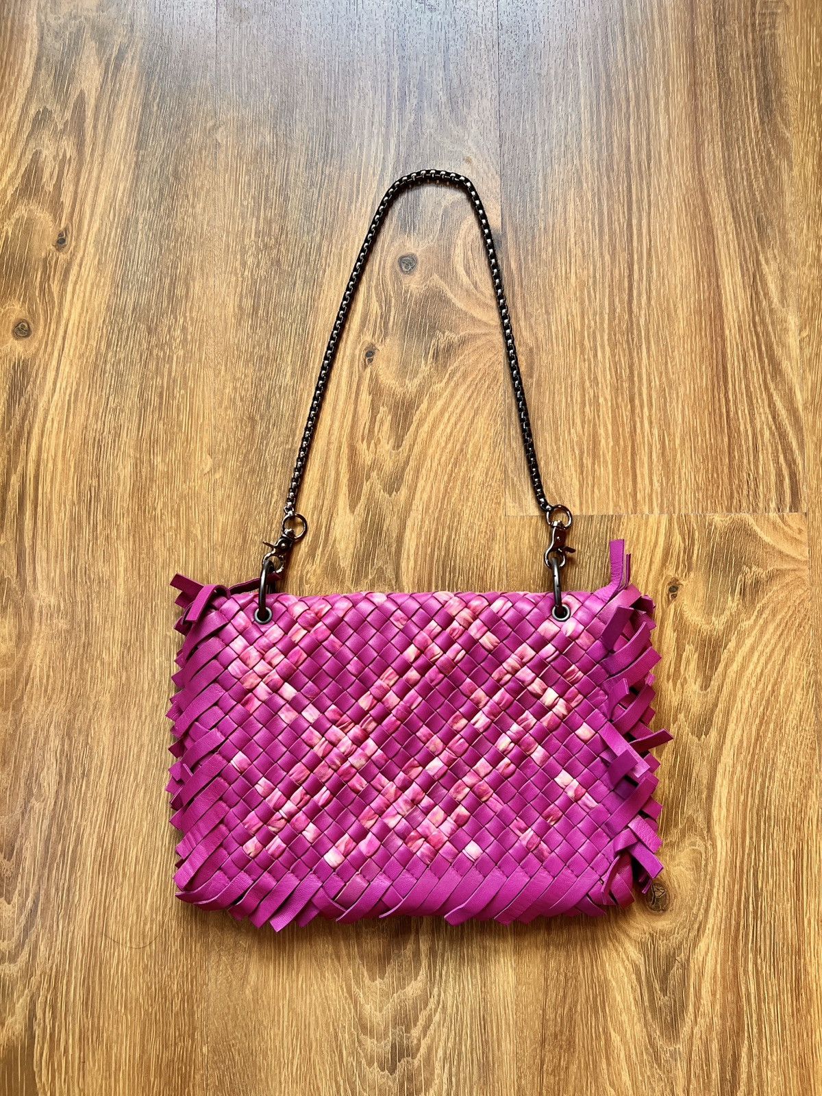 Bottega Veneta Rare Bottega Veneta Intrecciato Fringe Leather Shoulder Bag Size ONE SIZE - 3 Thumbnail