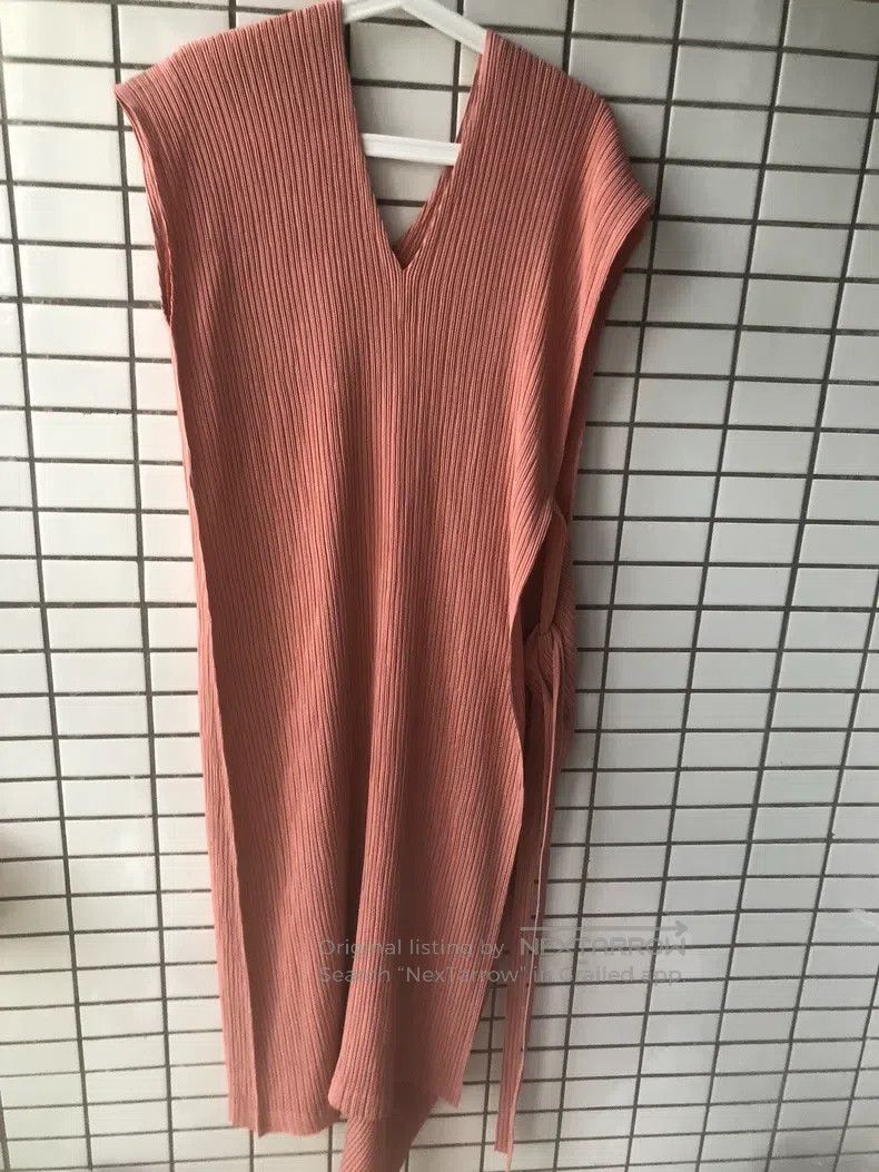 Issey Miyake Issey Miyake Tie-Waist Pin-Tuck Dress Size M / US 6-8 / IT 42-44 - 1 Thumbnail