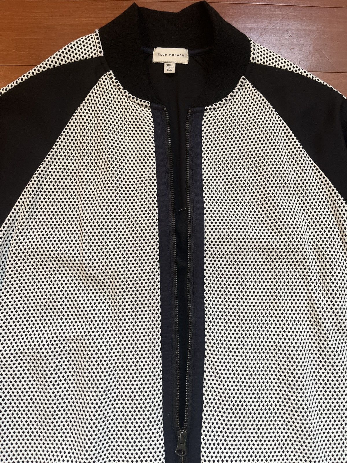 Club Monaco CLUB MONACO - SAMPLE BLACK/WHITE RACER BOMBER Size US M / EU 48-50 / 2 - 3 Thumbnail