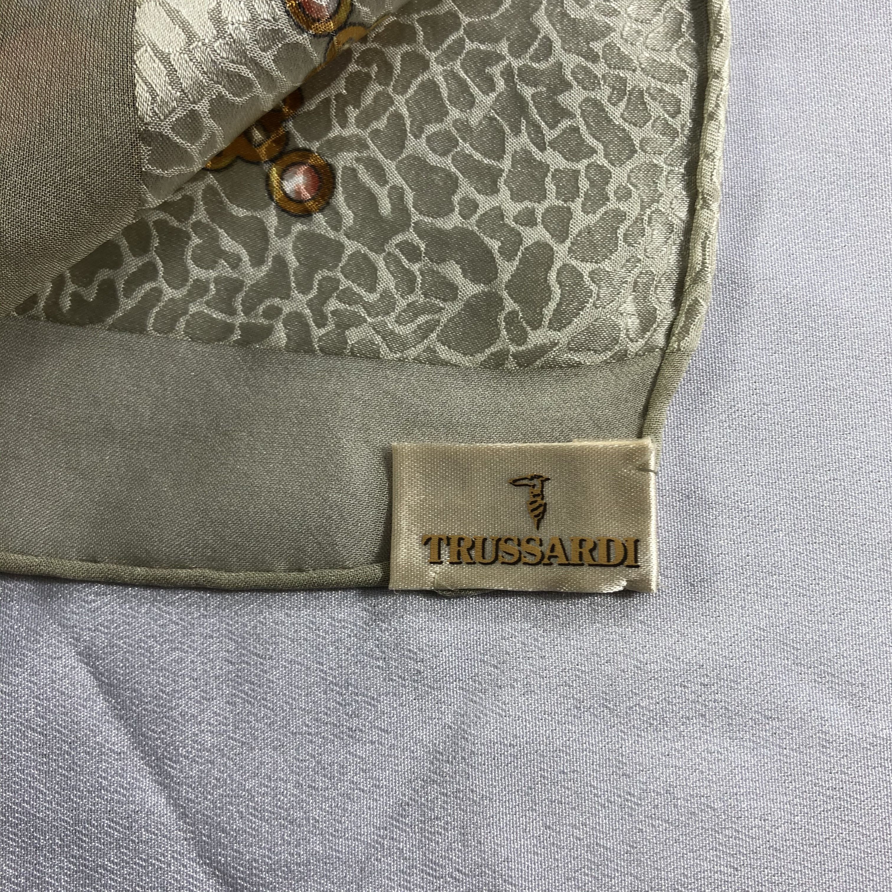 Trussardi × Vintage Vintage Trussardi Silk Scarf Size ONE SIZE - 5 Thumbnail