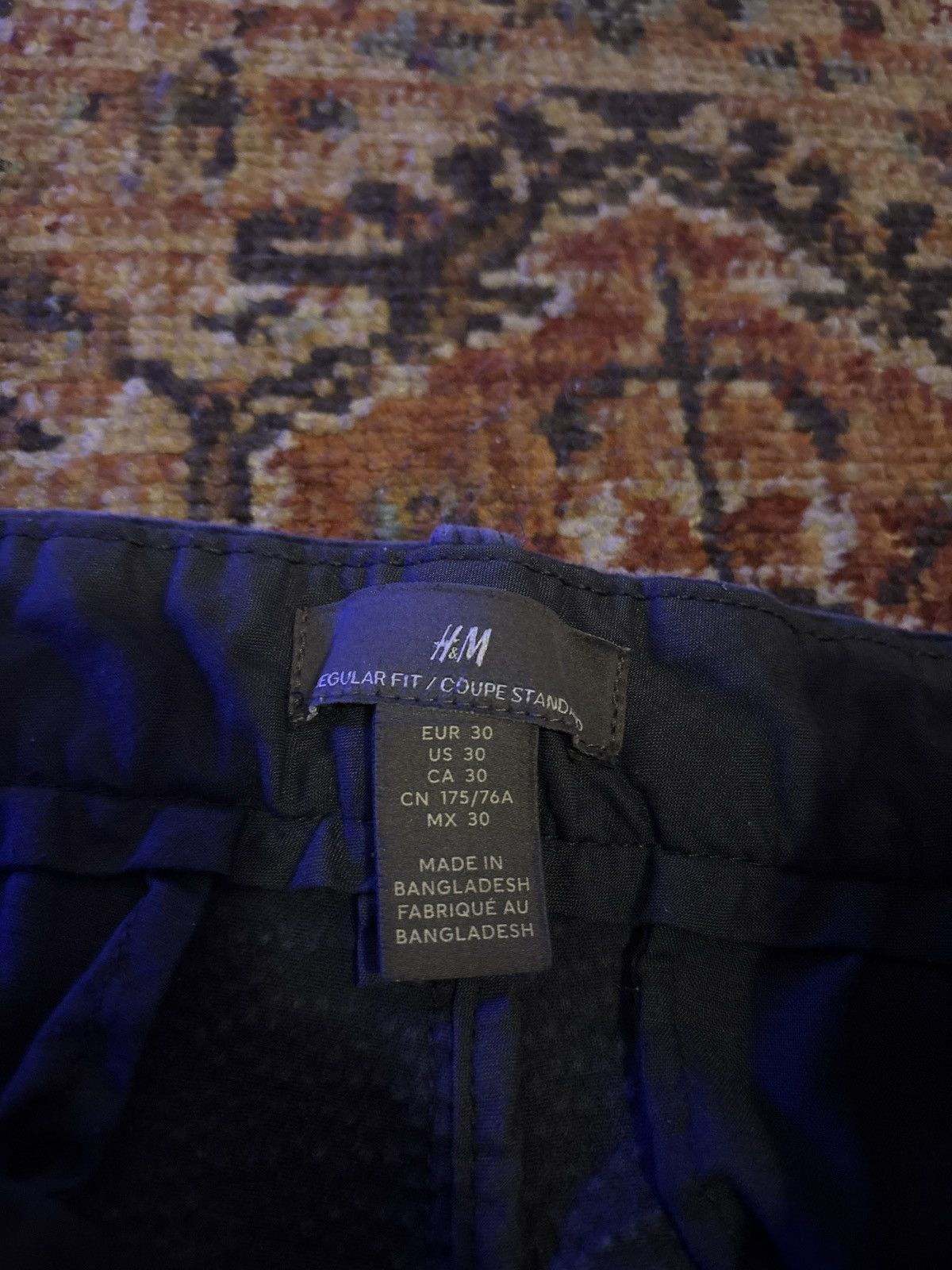 H&M H&M Corduroy Navy Blue Pants 30x30 Regular fit Size US 30 / EU 46 - 3 Thumbnail