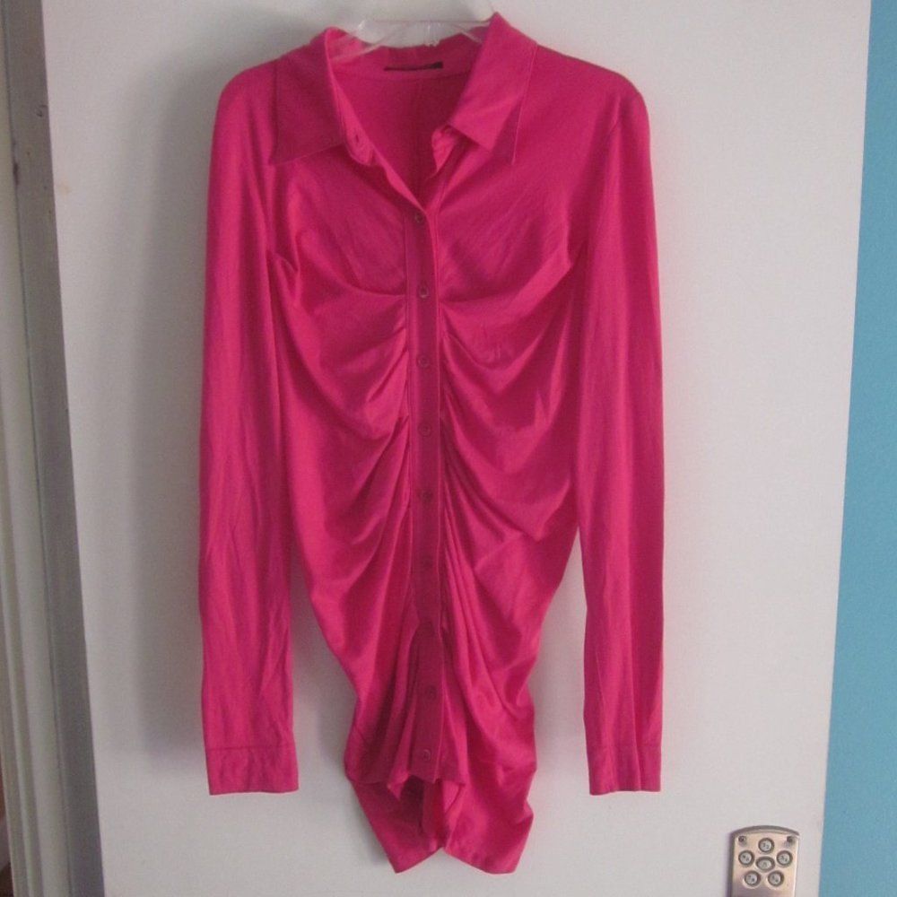 STRENESSE Strenesse Cotton Fitted Blouse Sz 8 Pink Cotton Size M / US 6-8 / IT 42-44 - 3 Thumbnail