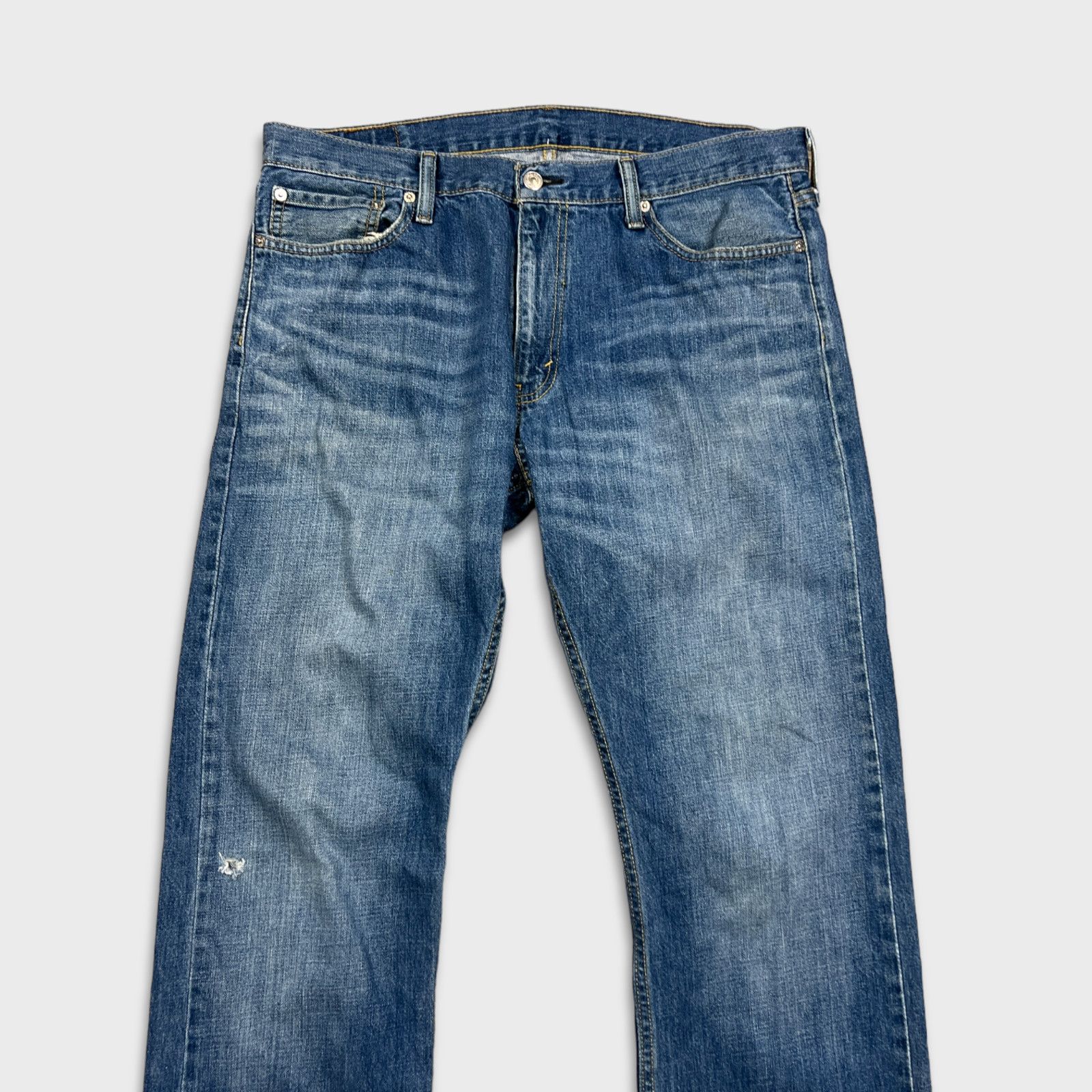 Levi's × Vintage Levi's 514 Jeans 36x34 Blue Straight Fit Faded Denim Pants Size US 36 / EU 52 - 2 Thumbnail