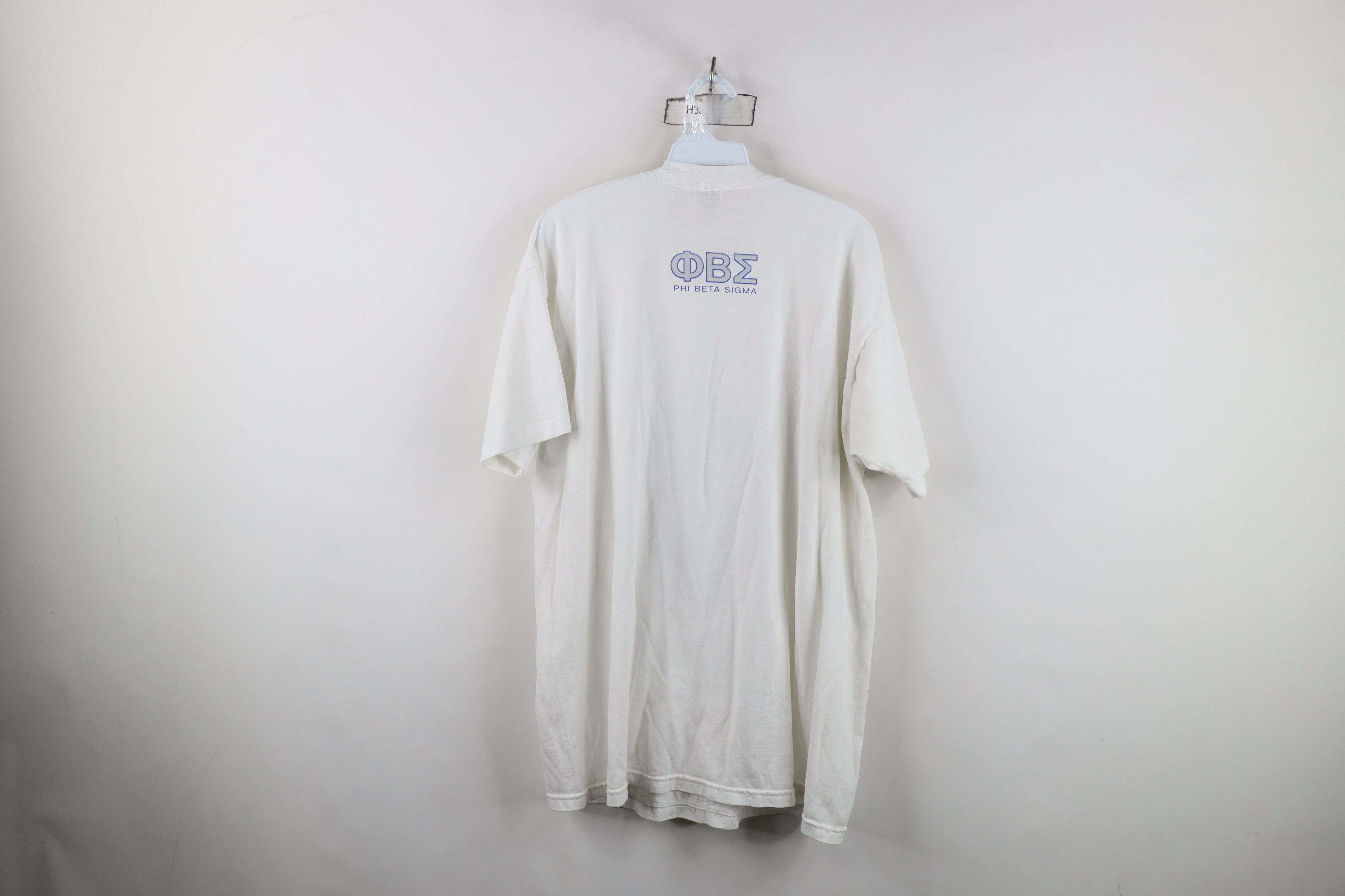 Vintage Vintage 90s Beta Sigma Fraternity Short Sleeve T-Shirt USA Size US XL / EU 56 / 4 - 10 Thumbnail