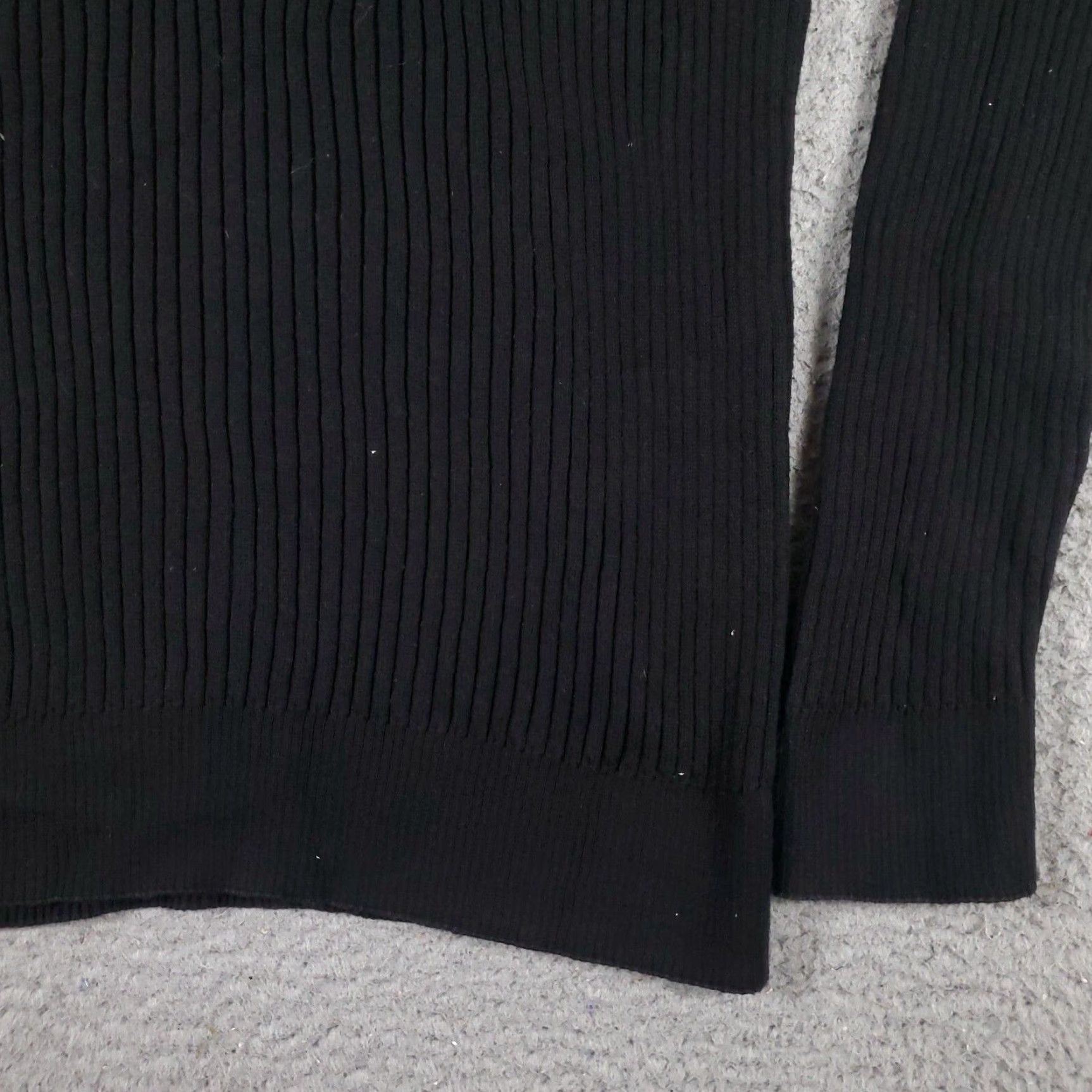 Nautica Mens Nautica Sweater Extra Large XL Black Ribbed Knit Casual Size US XL / EU 56 / 4 - 5 Thumbnail