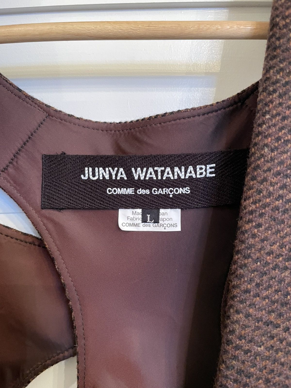 Comme des Garcons × Junya Watanabe Junya Watanabe OpenBack Harness belt tweed jacket Size L / US 10 / IT 46 - 6 Thumbnail