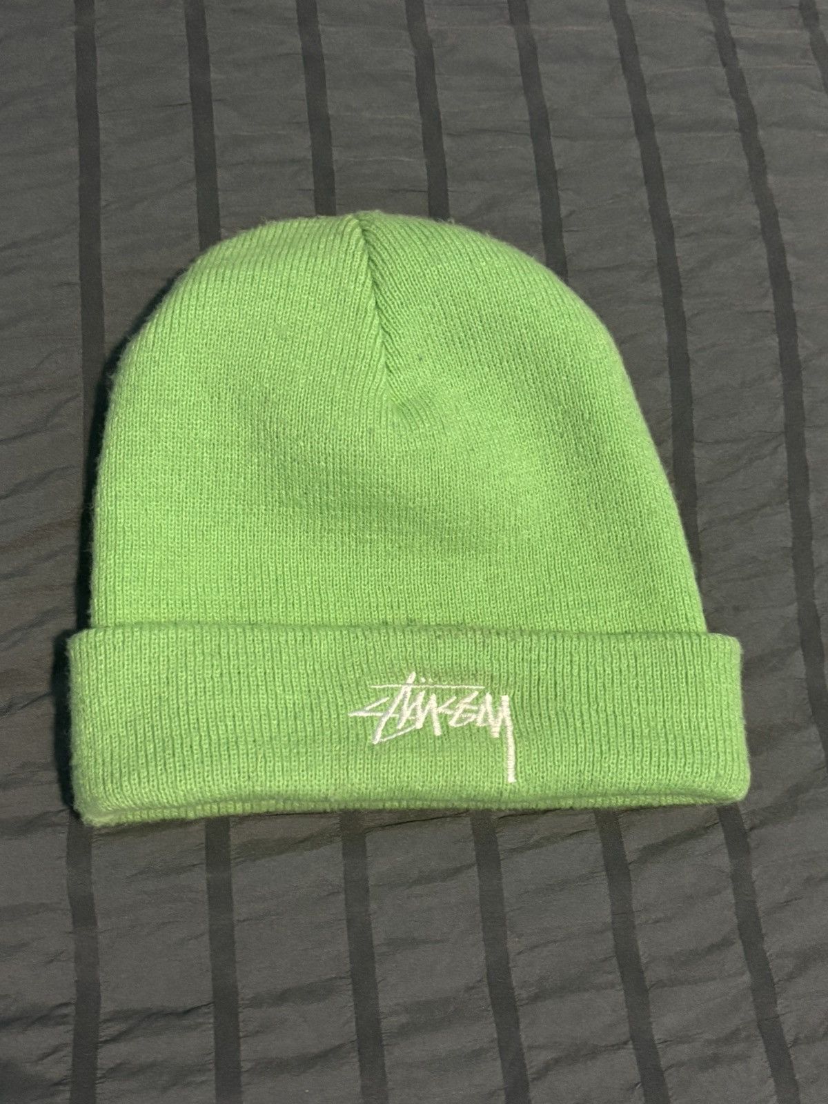 Stussy Stussy Neon Green Beanie 🧩 Size ONE SIZE - 2 Thumbnail