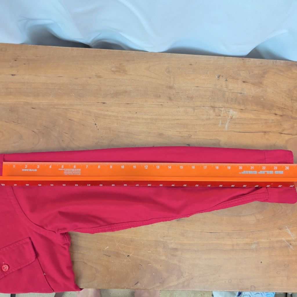 L.L. Bean × Vintage LL Bean Vintage Cursive Label Era Red Chamois Cotton Shirt Size US M / EU 48-50 / 2 - 3 Thumbnail